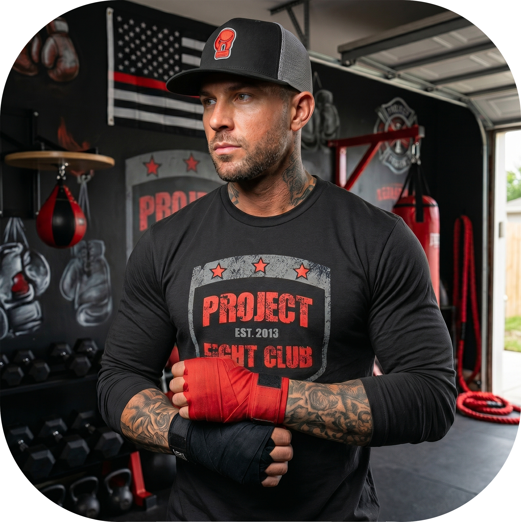 BLACK LONG SLEEVE TEE #4 - HONOR FIREFIGHTERS & EMTs
