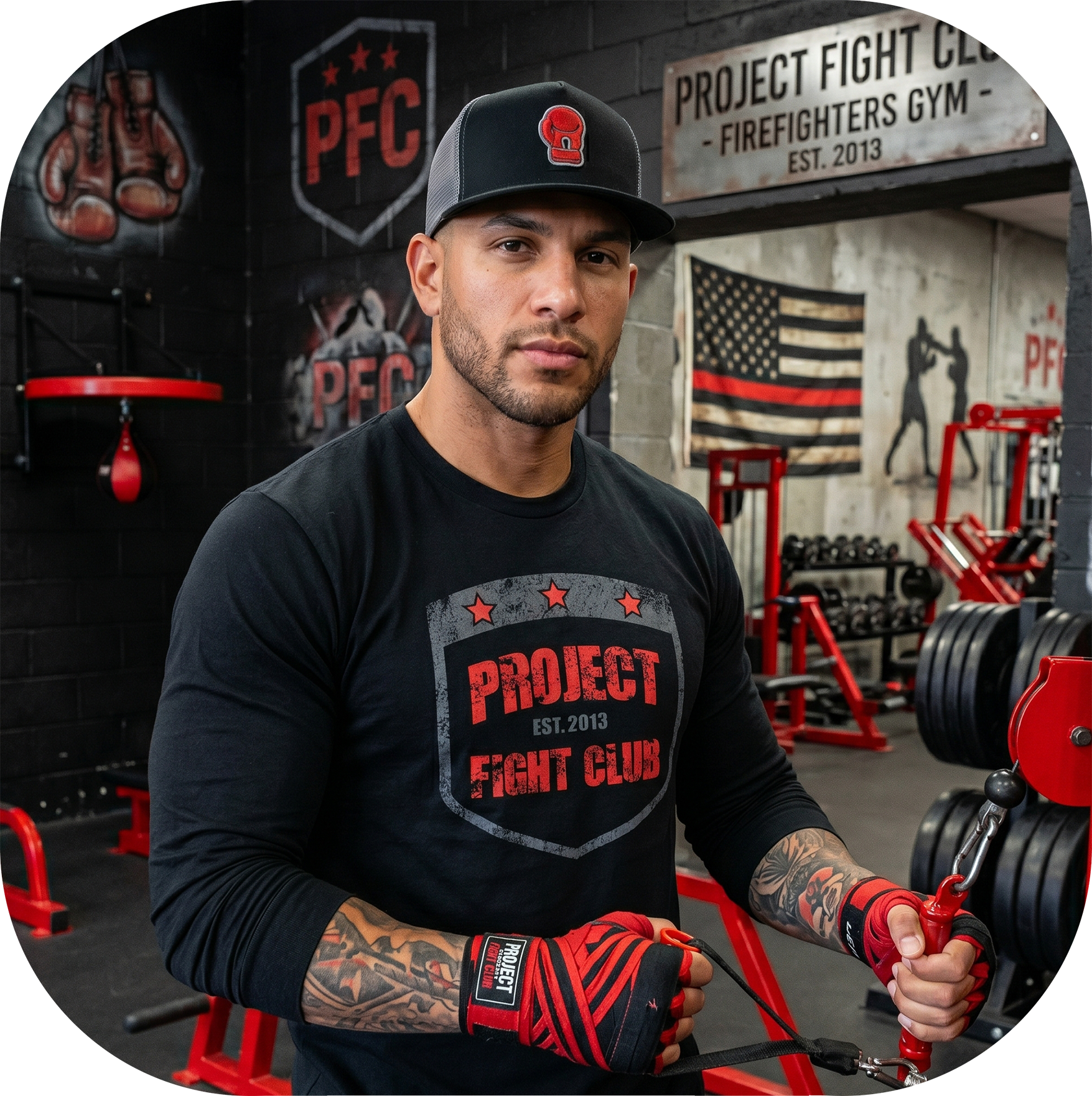 BLACK LONG SLEEVE TEE #4 - HONOR FIREFIGHTERS & EMTs