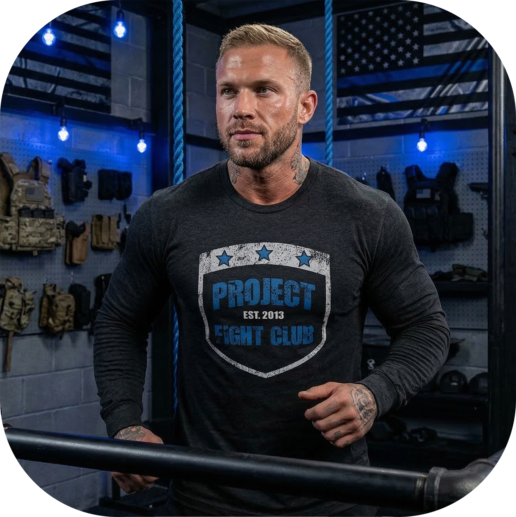 BLACK LONG SLEEVE TEE #5 - SUPPORT POLICE