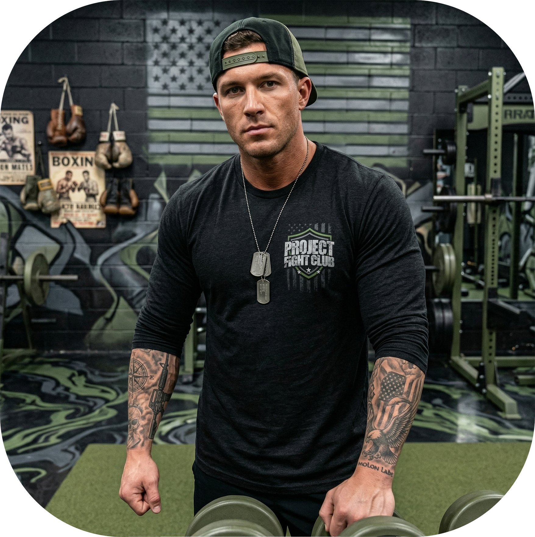 BLACK LONG SLEEVE TEE 6 - HONOR SOLDIERS & VETERANS