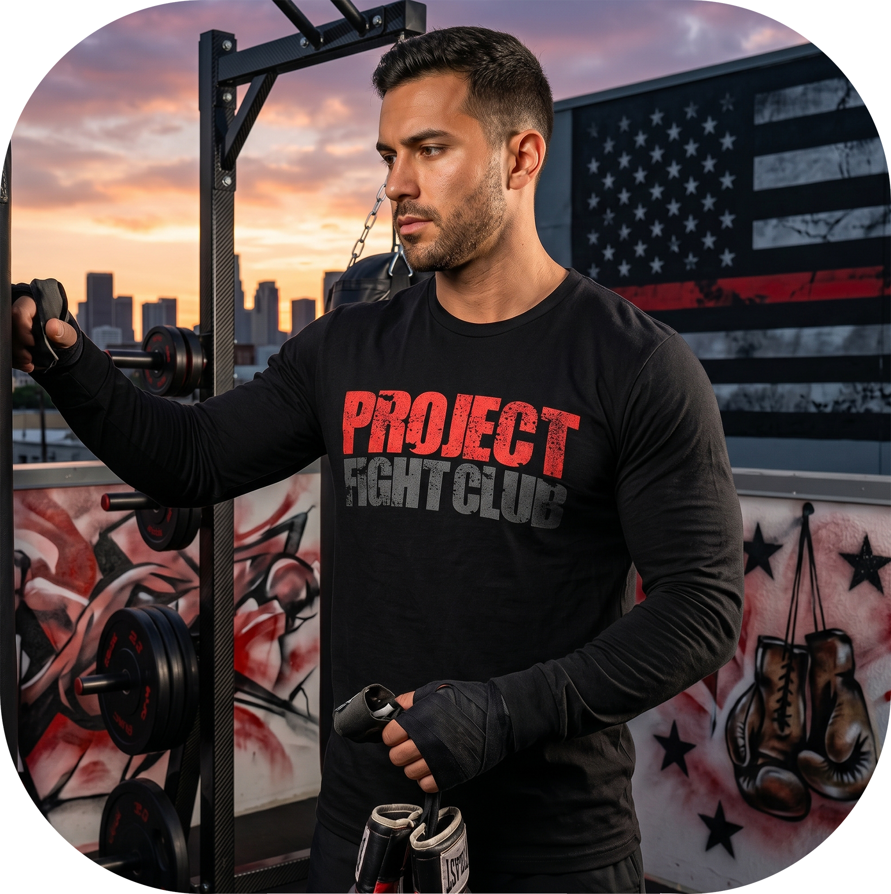 BLACK LONG SLEEVE TEE - HONOR FIREFIGHTERS & EMTs