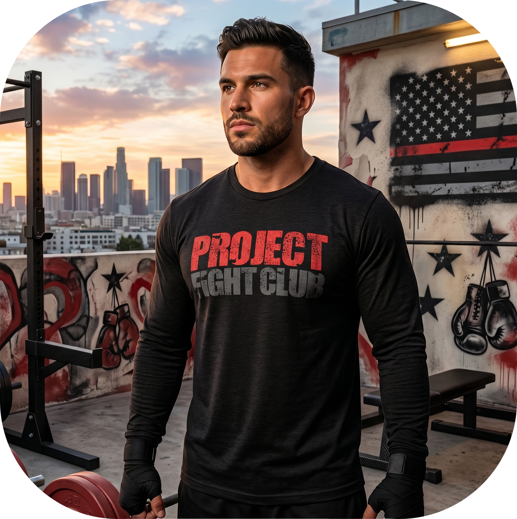 BLACK LONG SLEEVE TEE - HONOR FIREFIGHTERS & EMTs