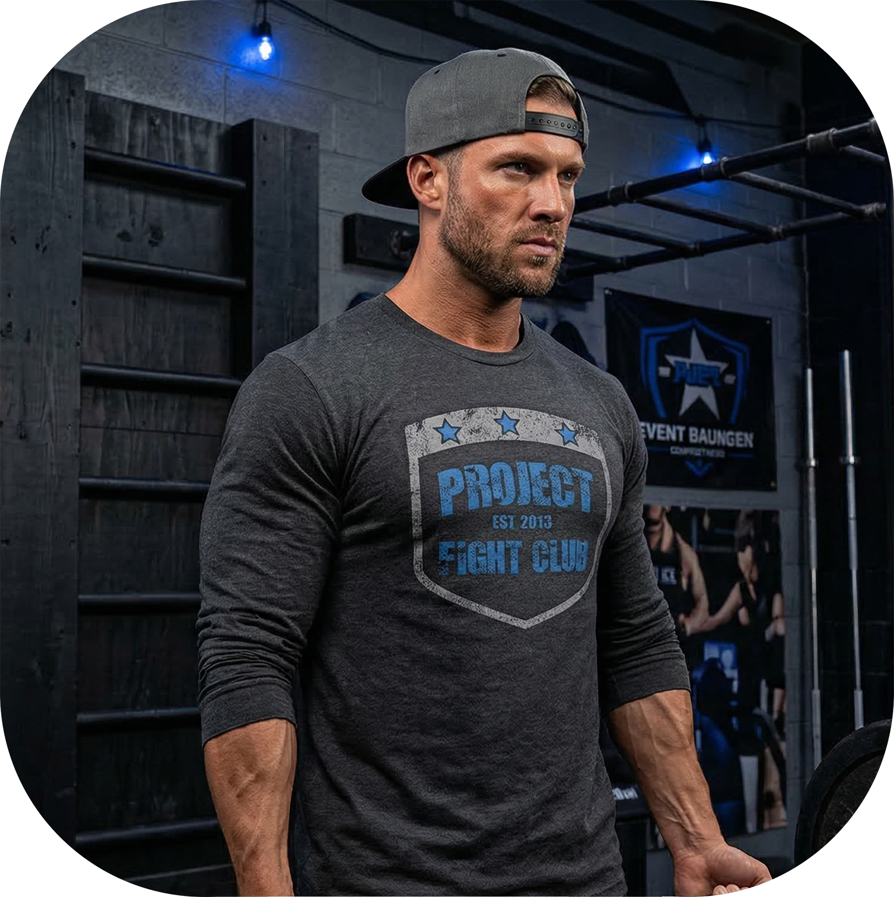 CHARCOAL LONG SLEEVE TEE - POLICE