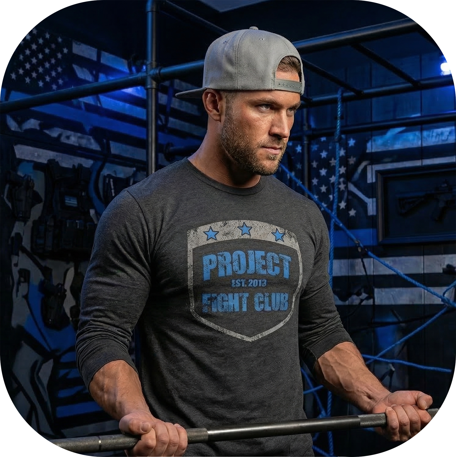 CHARCOAL LONG SLEEVE TEE - POLICE