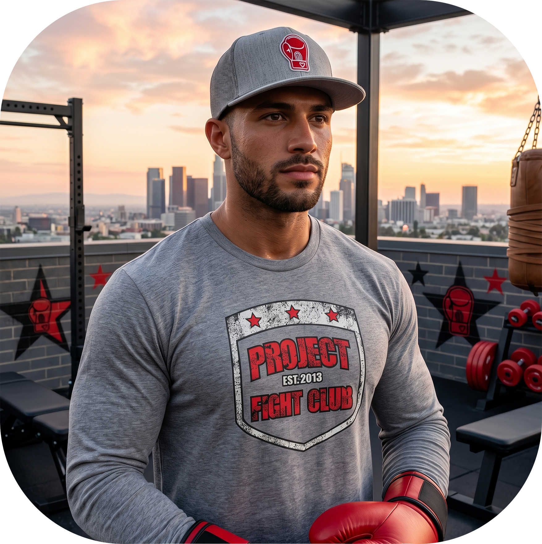 GREY LONG SLEEVE TEE - HONOR FIREFIGHTERS & EMTs