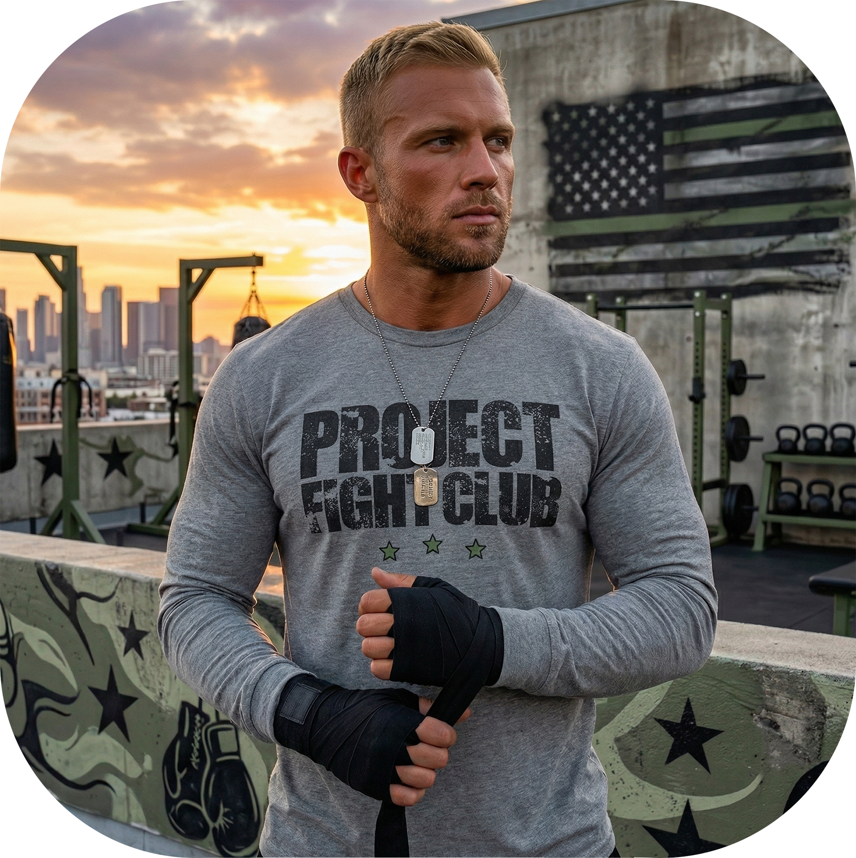 GREY LONG SLEEVE 2 - HONOR SOLDIERS & VETERANS