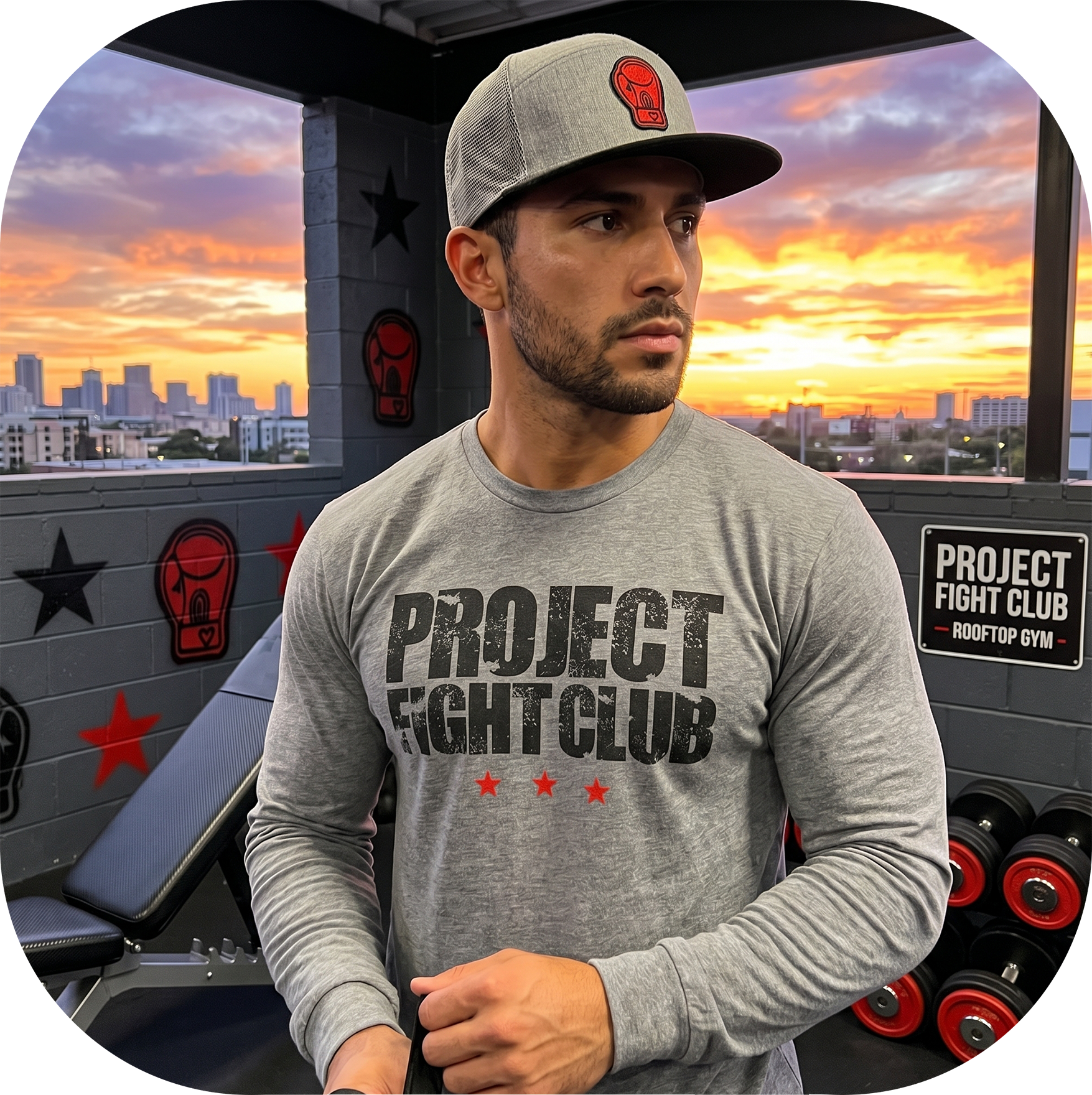 GREY LONG SLEEVE TEE #2 - HONOR FIREFIGHTERS & EMTs