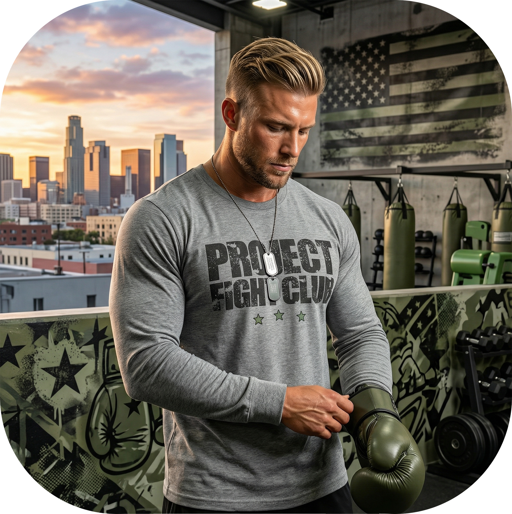 GREY LONG SLEEVE 2 - HONOR SOLDIERS & VETERANS