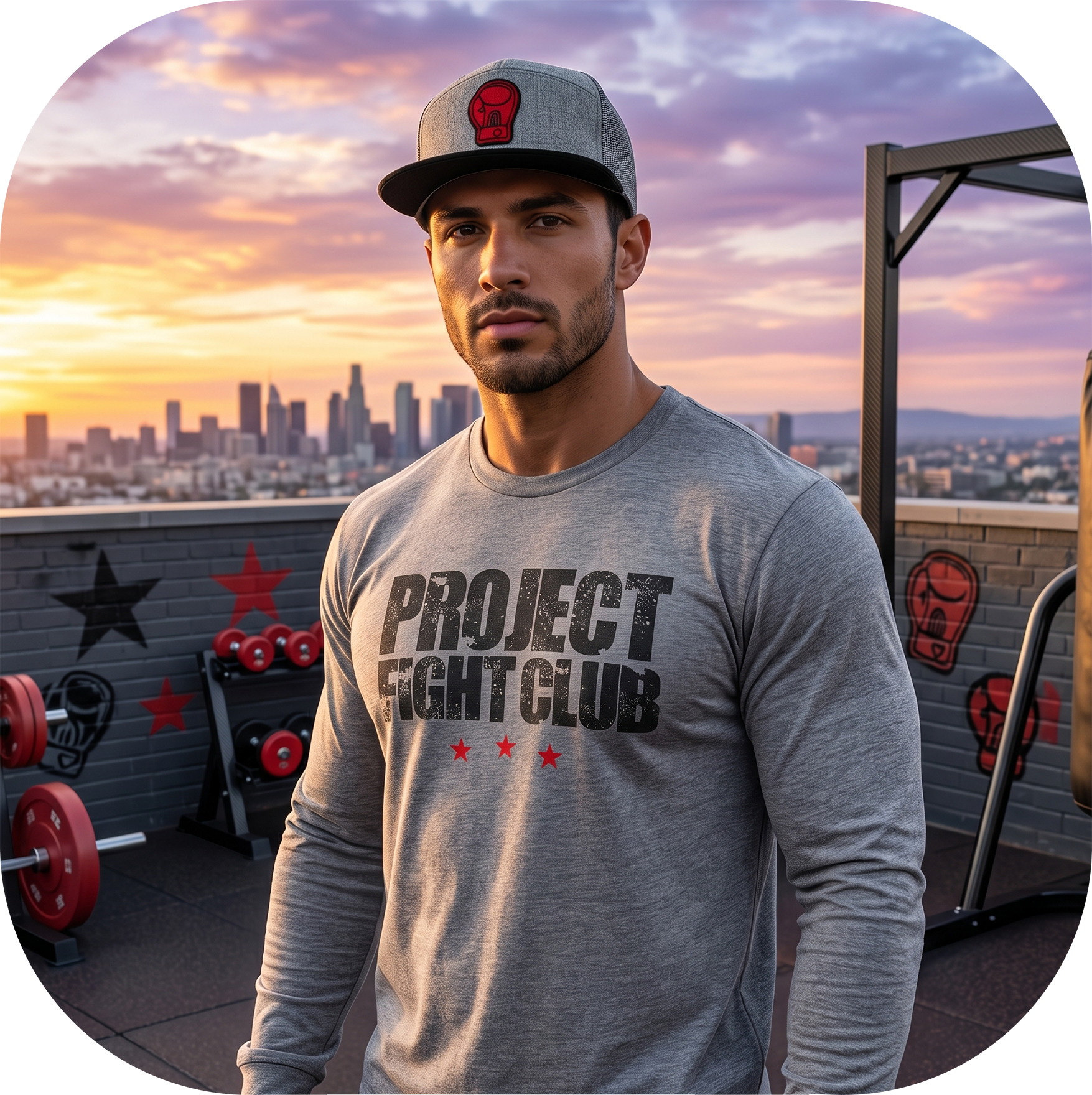 GREY LONG SLEEVE TEE #2 - HONOR FIREFIGHTERS & EMTs