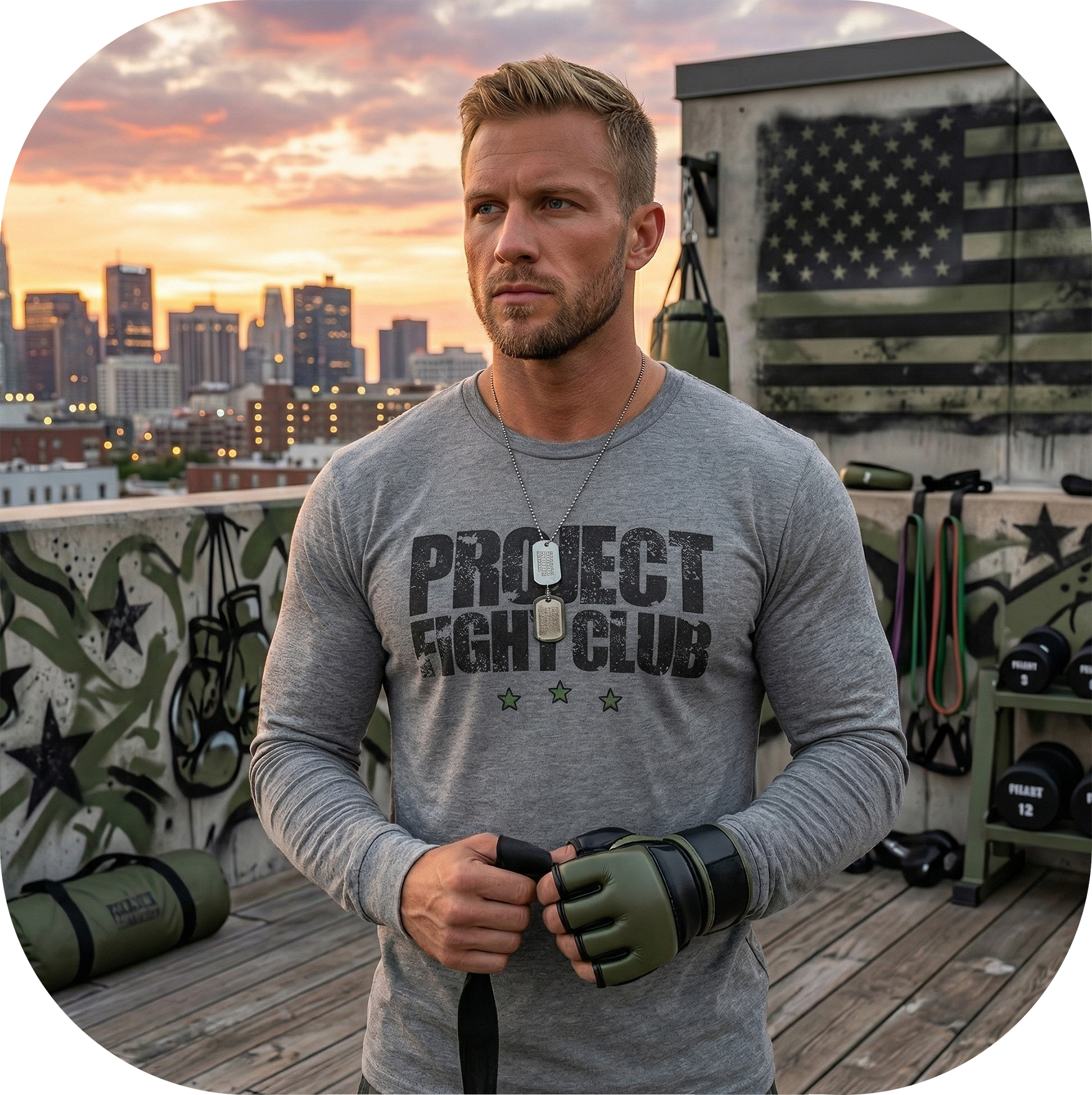 GREY LONG SLEEVE 2 - HONOR SOLDIERS & VETERANS