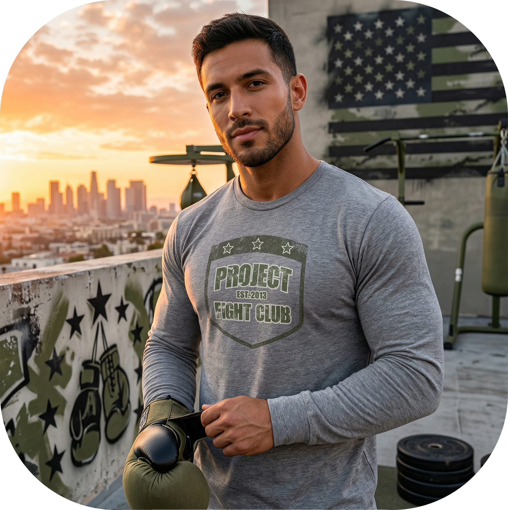 GREY LONG SLEEVE SHIRT 3 - HONOR SOLDIERS & VETERANS