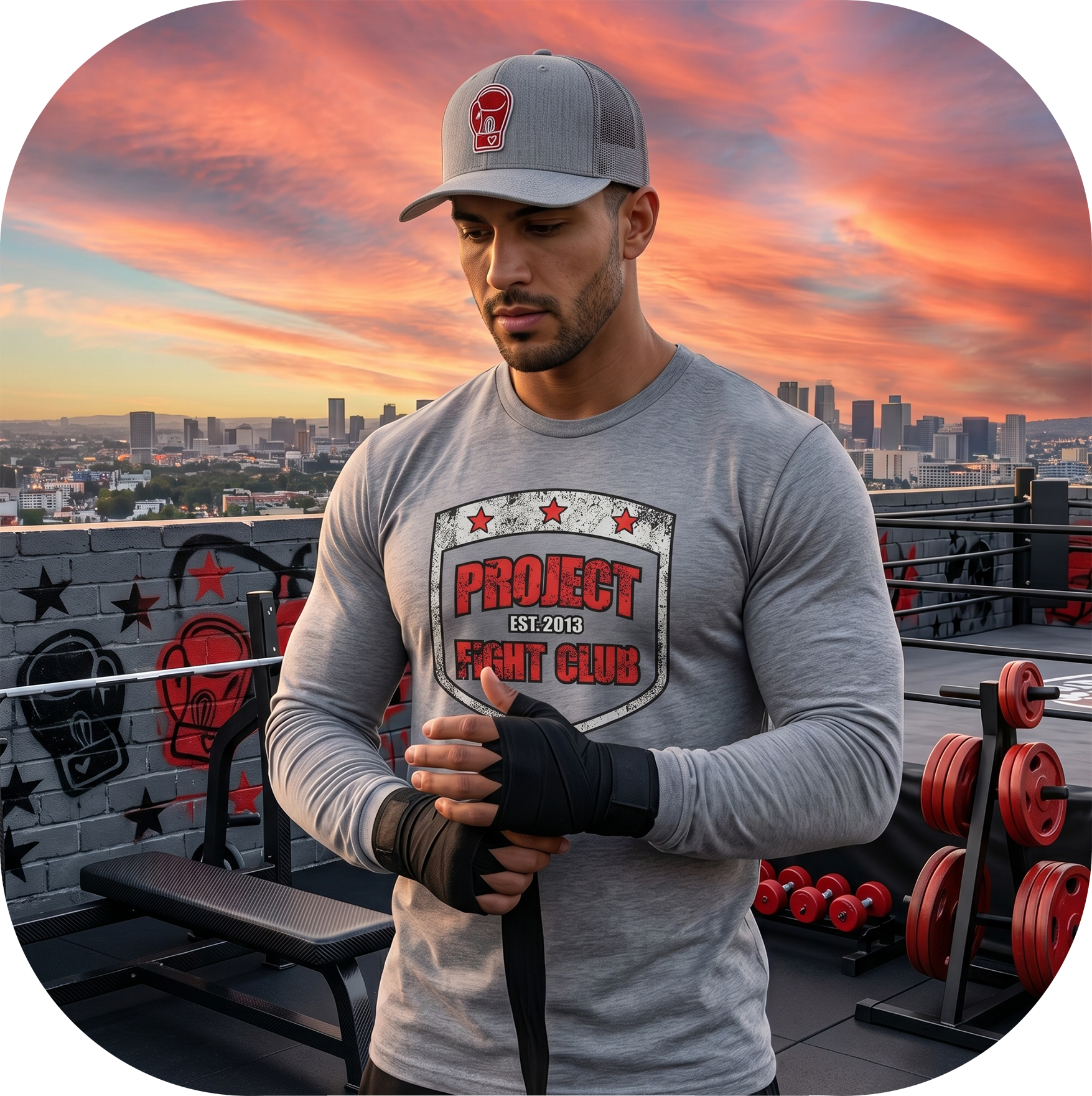 GREY LONG SLEEVE TEE - HONOR FIREFIGHTERS & EMTs