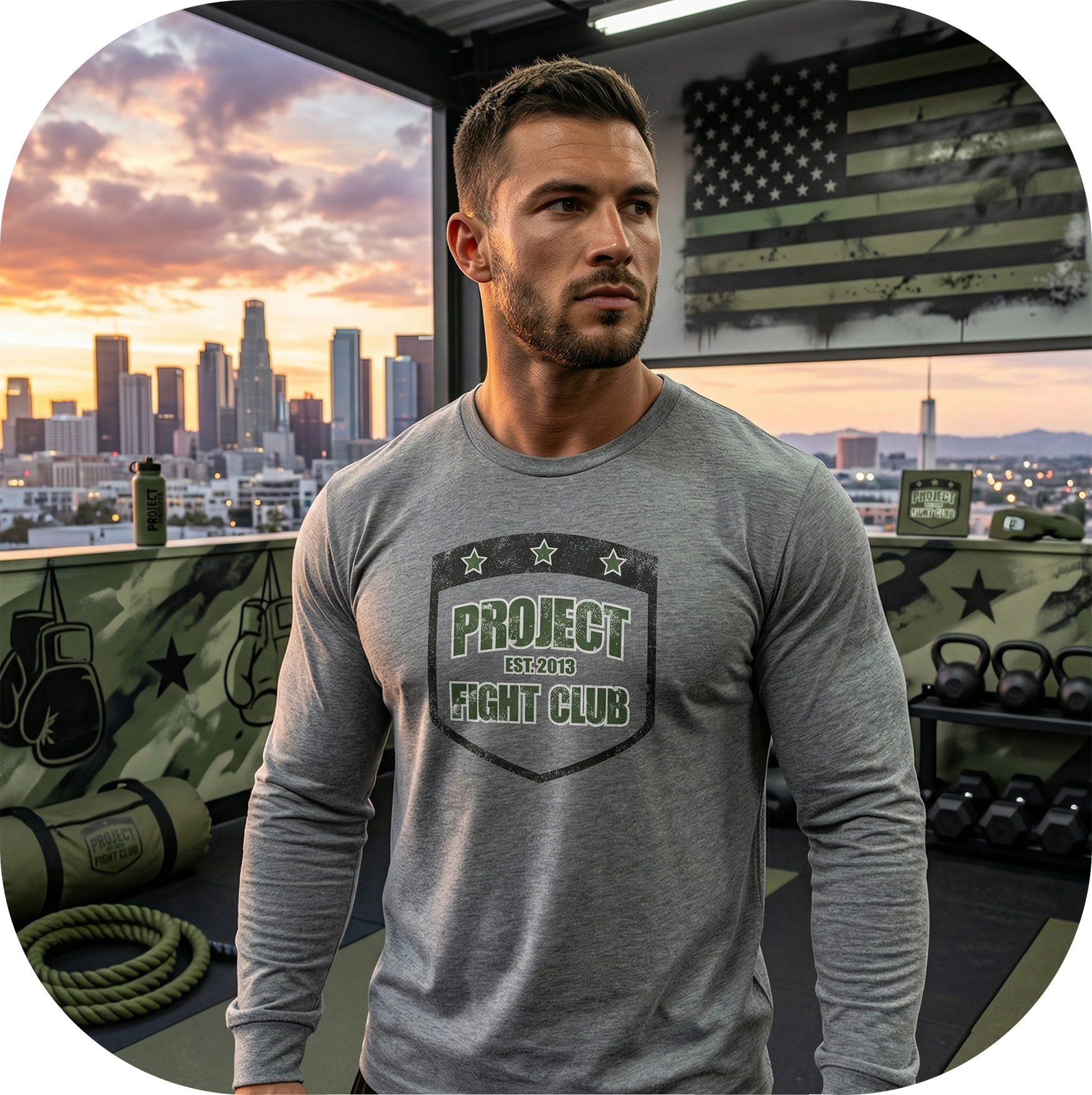 GREY LONG SLEEVE SHIRT 3 - HONOR SOLDIERS & VETERANS