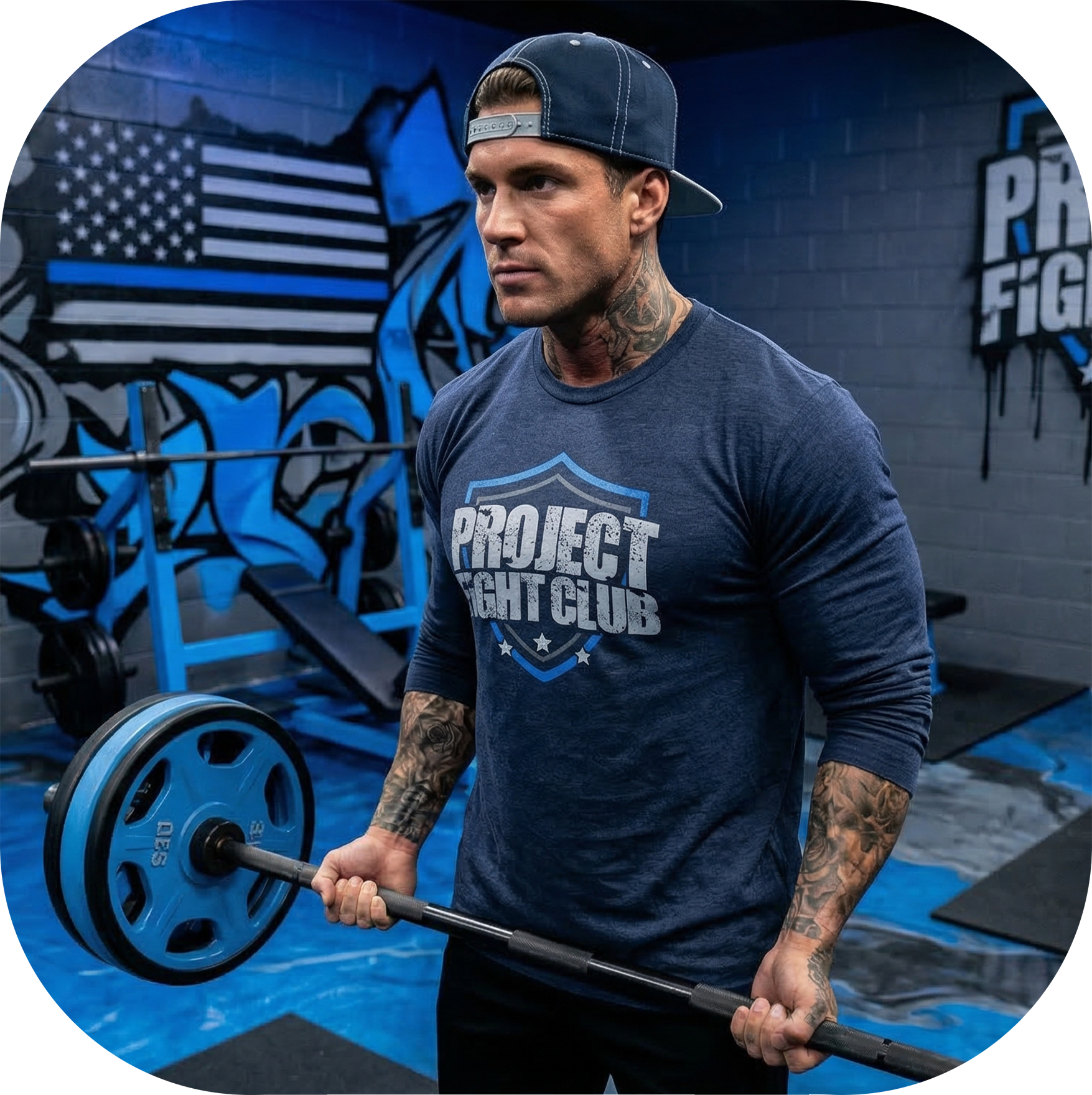 NAVY LONG SLEEVE TEE - SUPPORT POLICE