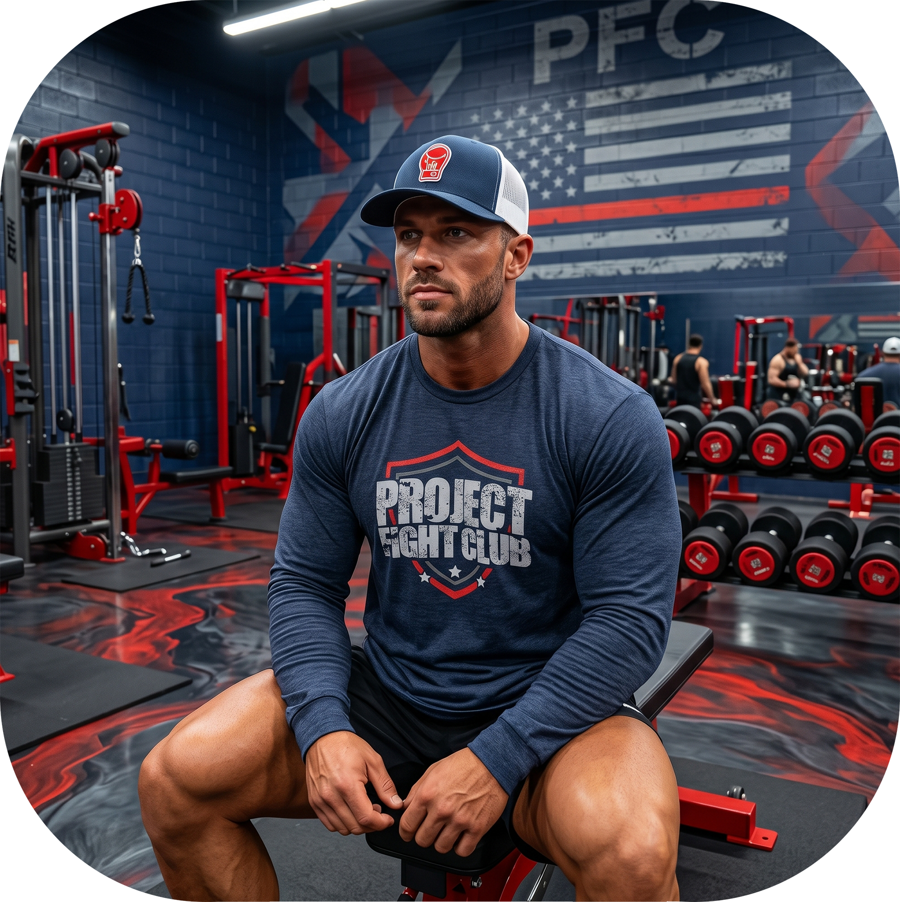 NAVY LONG SLEEVE TEE - HONOR FIREFIGHTERS & EMTs