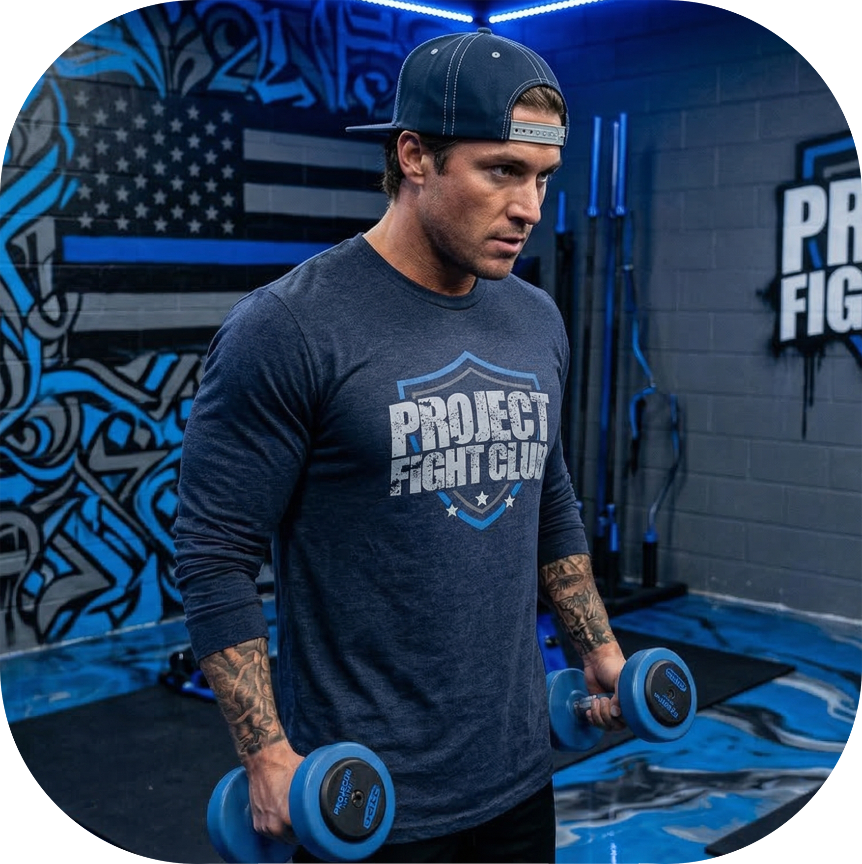 NAVY LONG SLEEVE TEE - SUPPORT POLICE