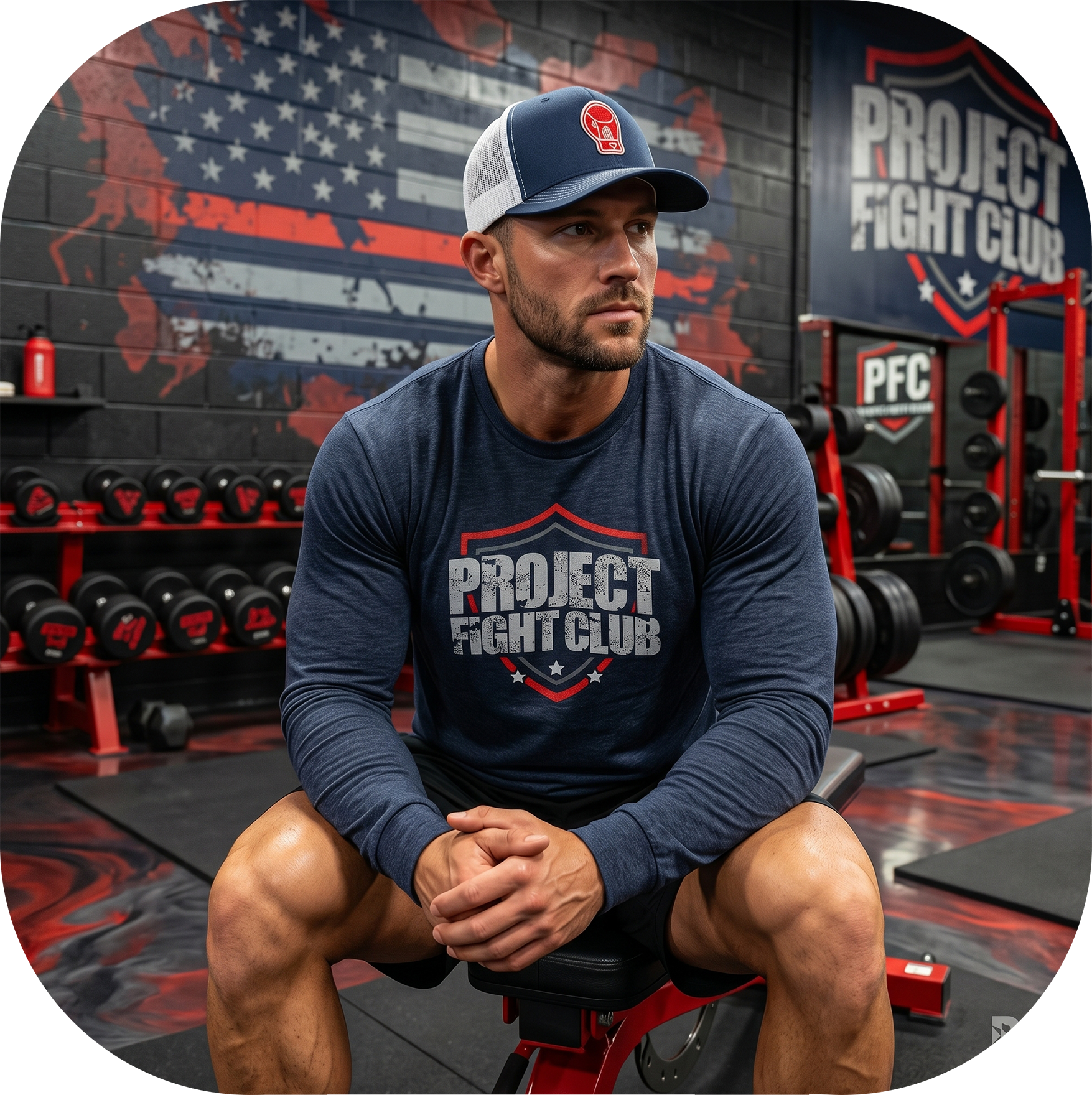 NAVY LONG SLEEVE TEE - HONOR FIREFIGHTERS & EMTs