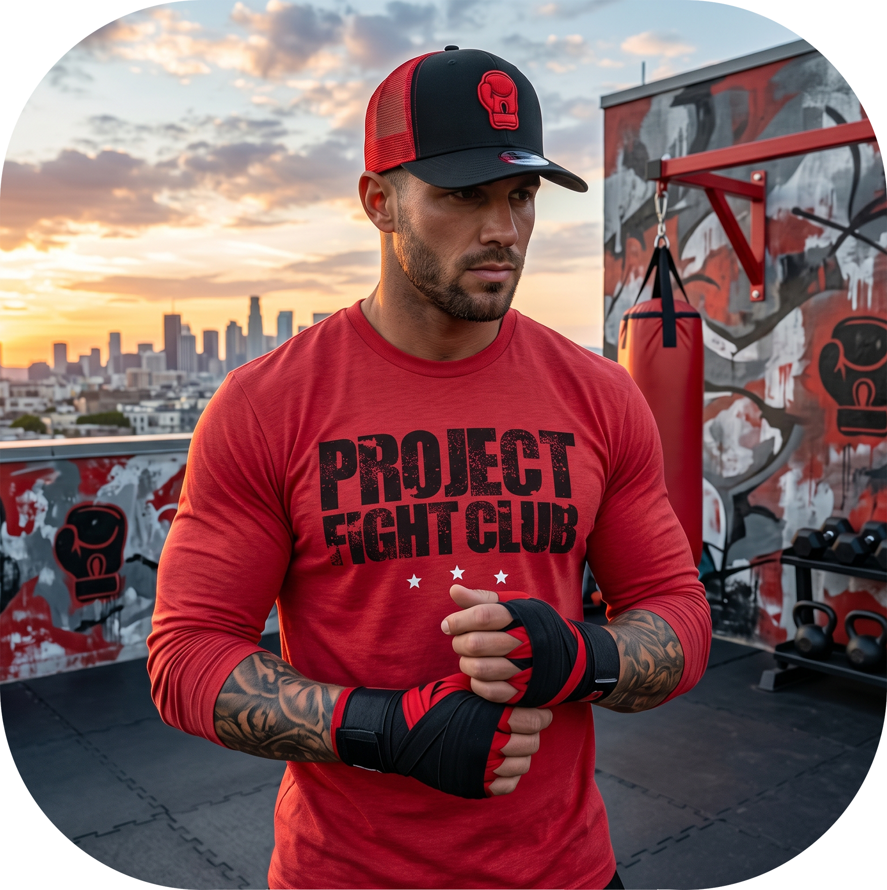 RED LONG SLEEVE TEE - HONOR FIREFIGHTERS & EMTs