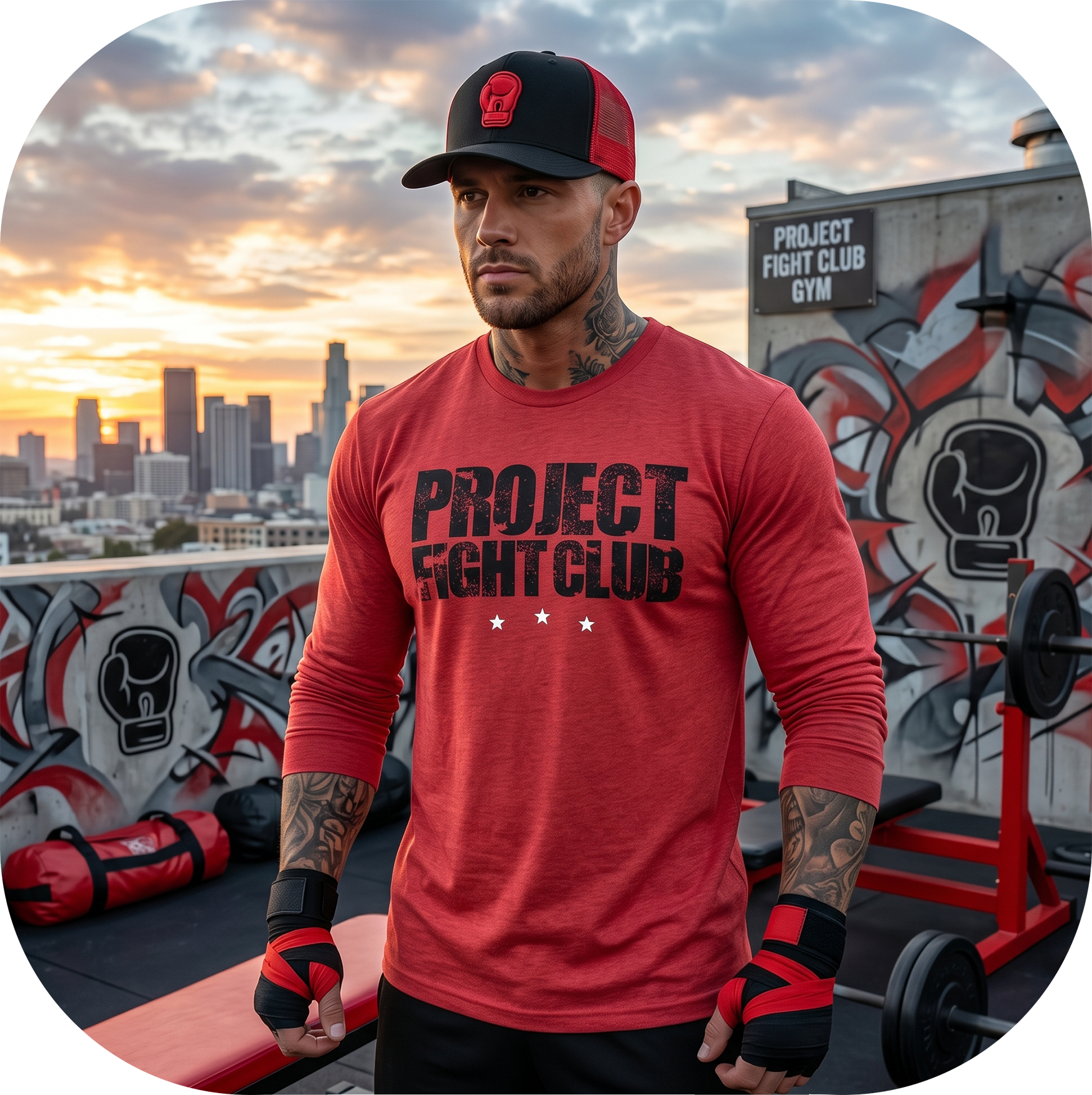 RED LONG SLEEVE TEE - HONOR FIREFIGHTERS & EMTs