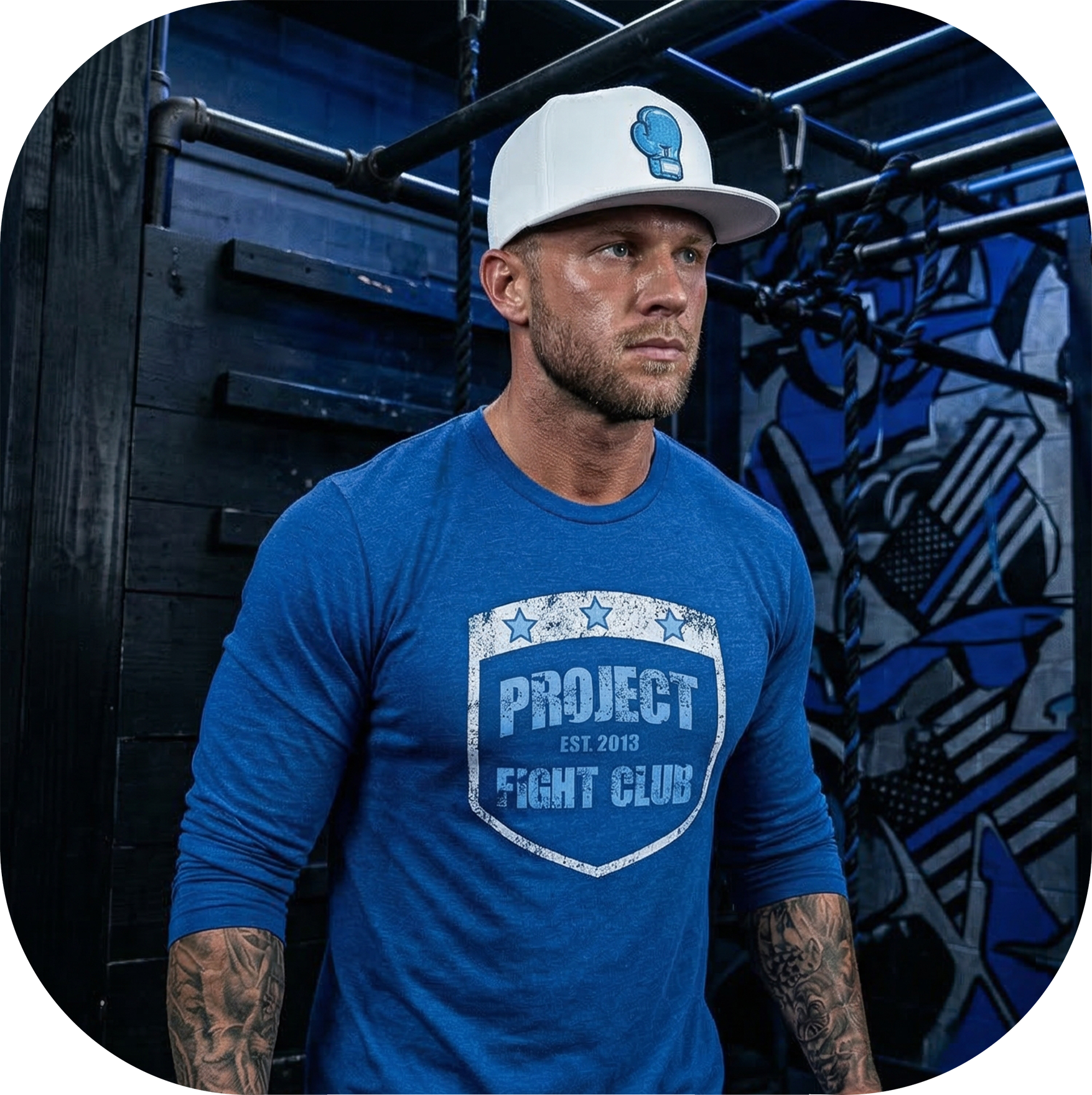 ROYAL BLUE LONG SLEEVE TEE - SUPPORT POLICE