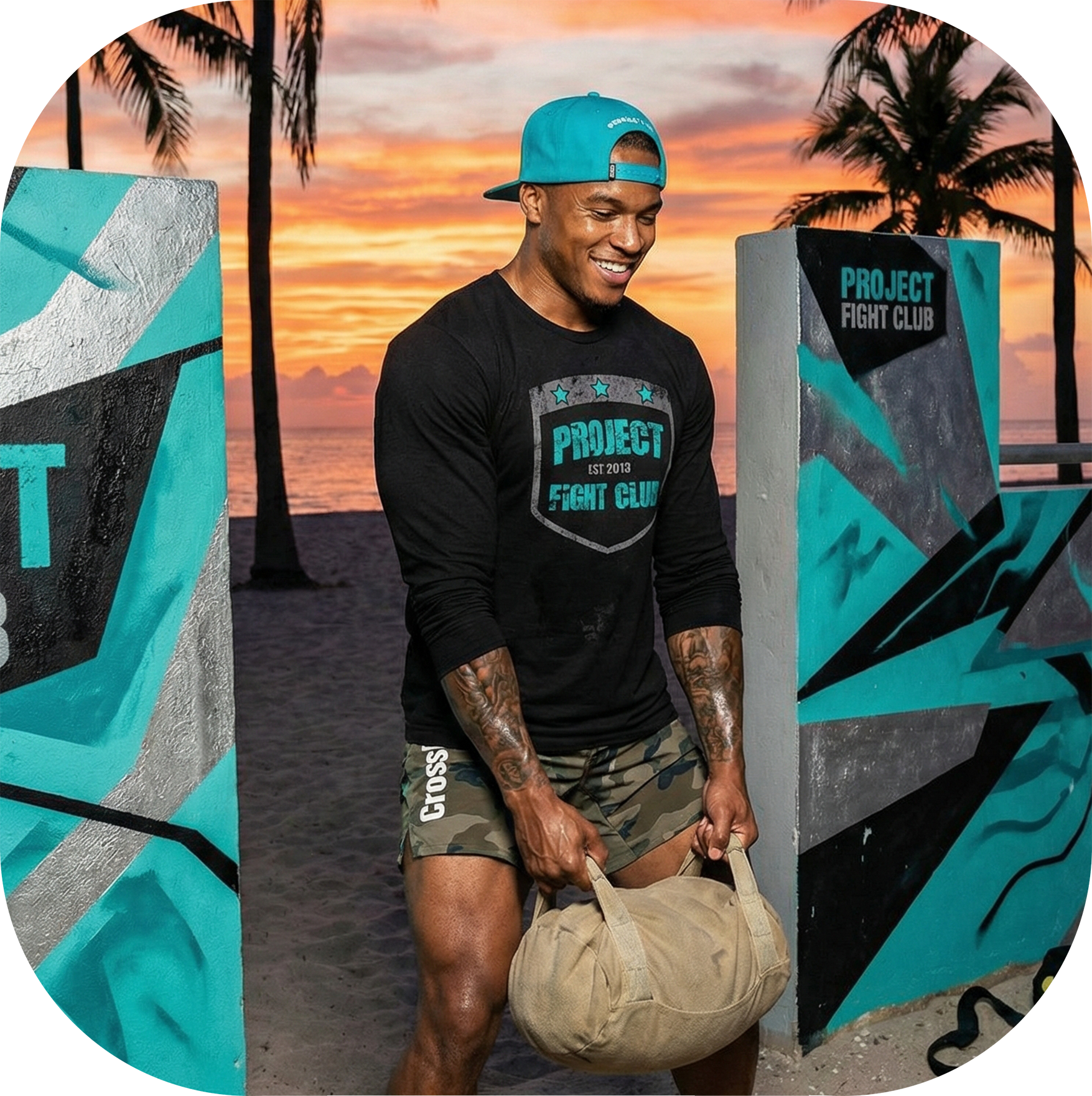 MENS BLACK LONG SLEEVE TEE #4 - FIGHT ADDICTION