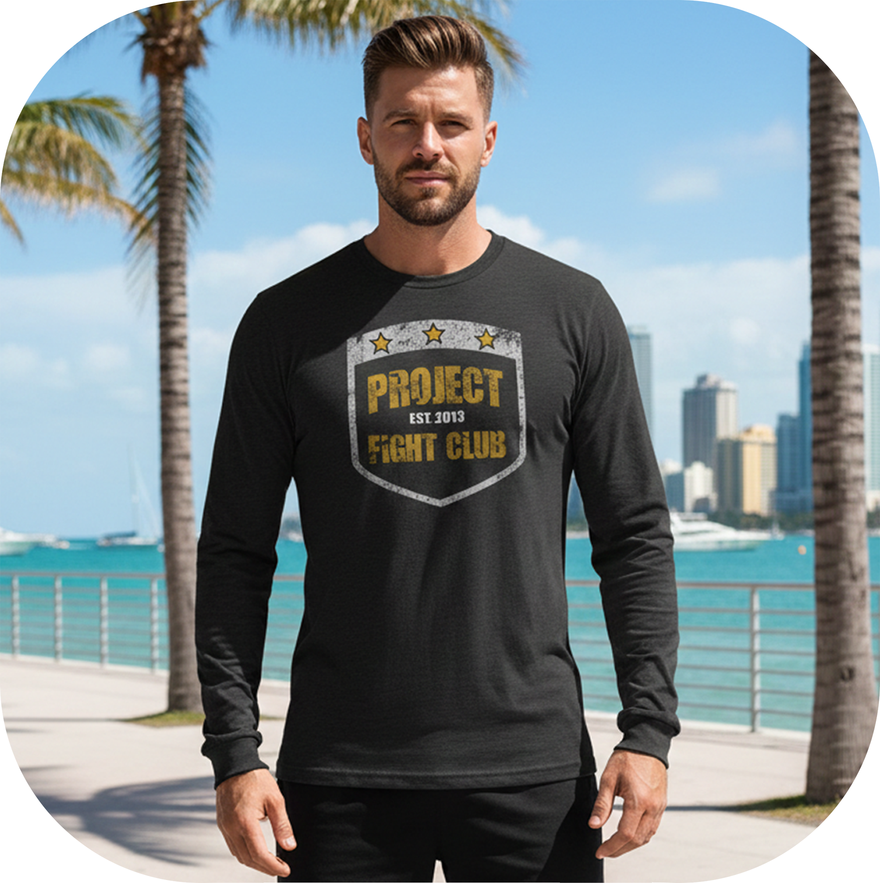 MENS BLACK LONG SLEEVE TEE #5 - PROTECT ANIMALS & WILDLIFE