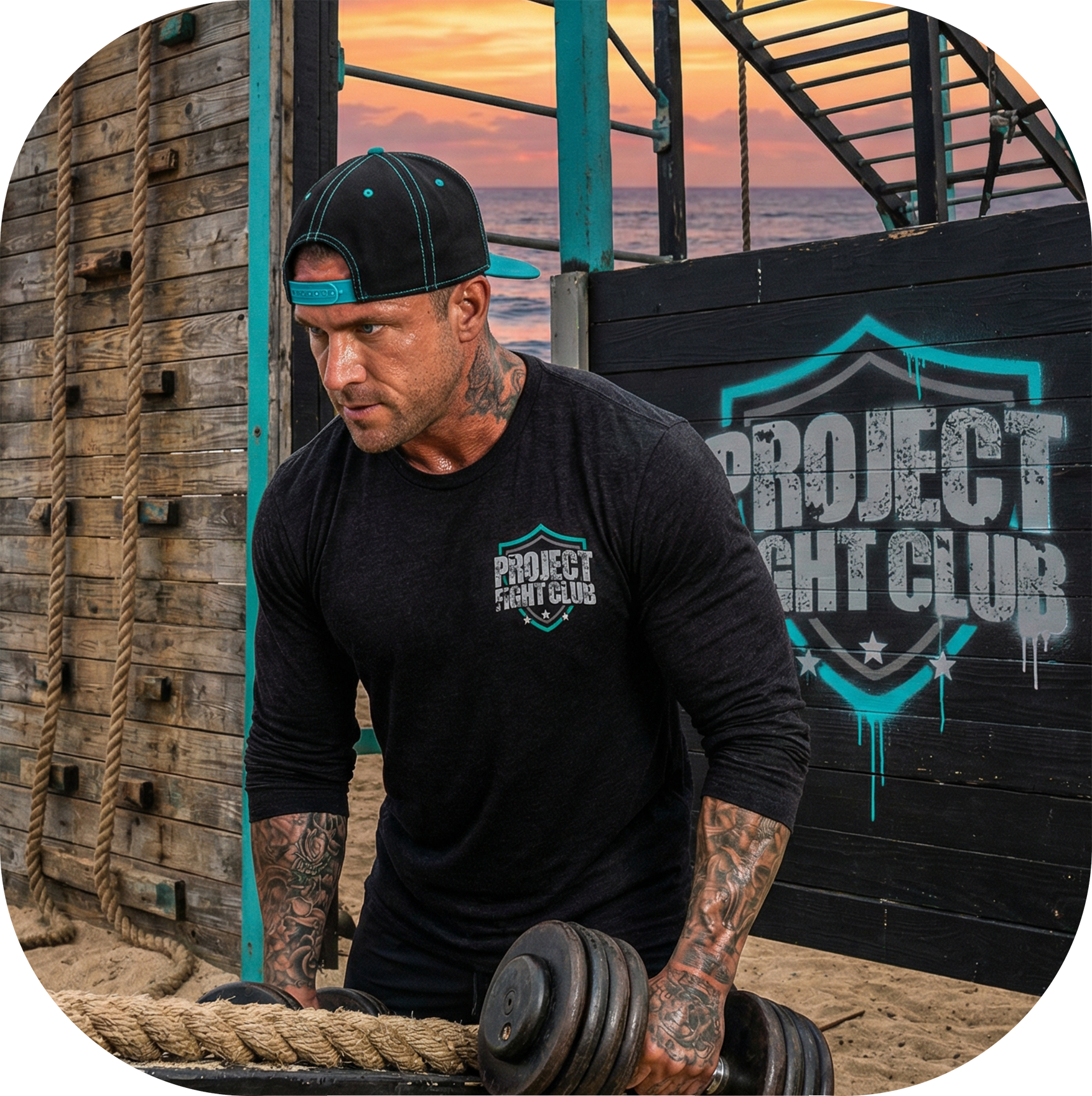 MENS BLACK LONG SLEEVE TEE #6 - FIGHT ADDICTION