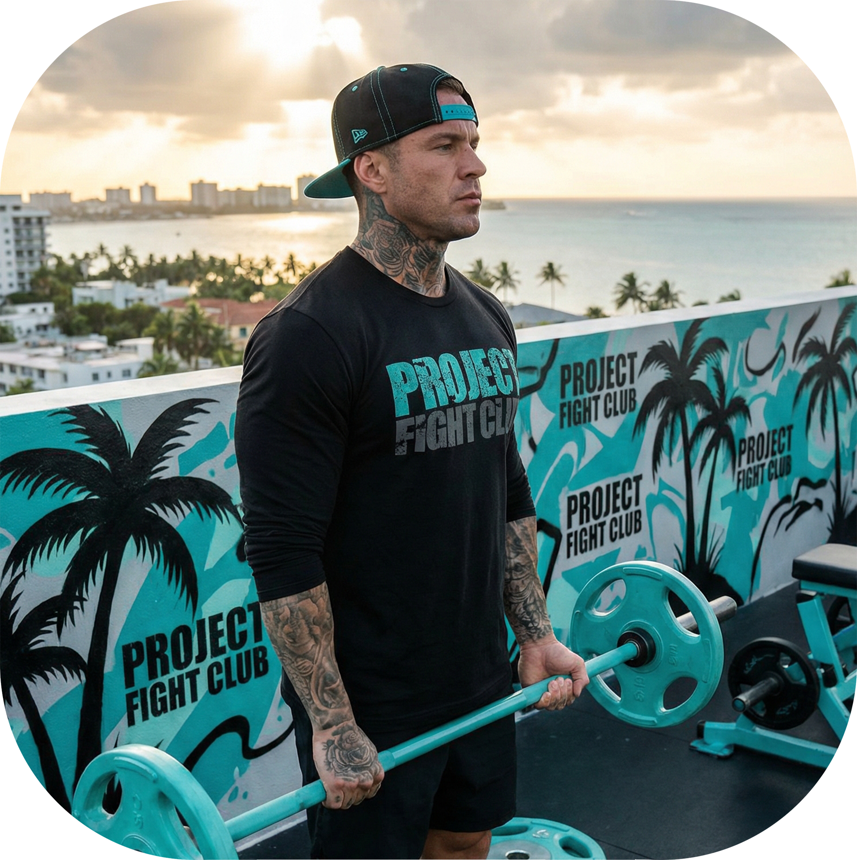 MENS BLACK LONG SLEEVE TEE - FIGHT ADDICTION