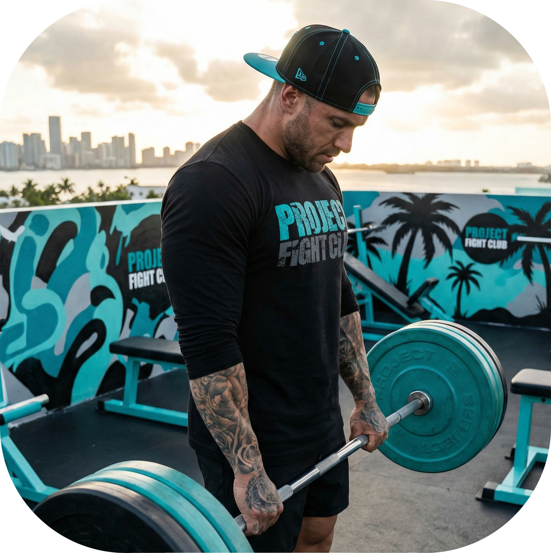 MENS BLACK LONG SLEEVE TEE - FIGHT ADDICTION