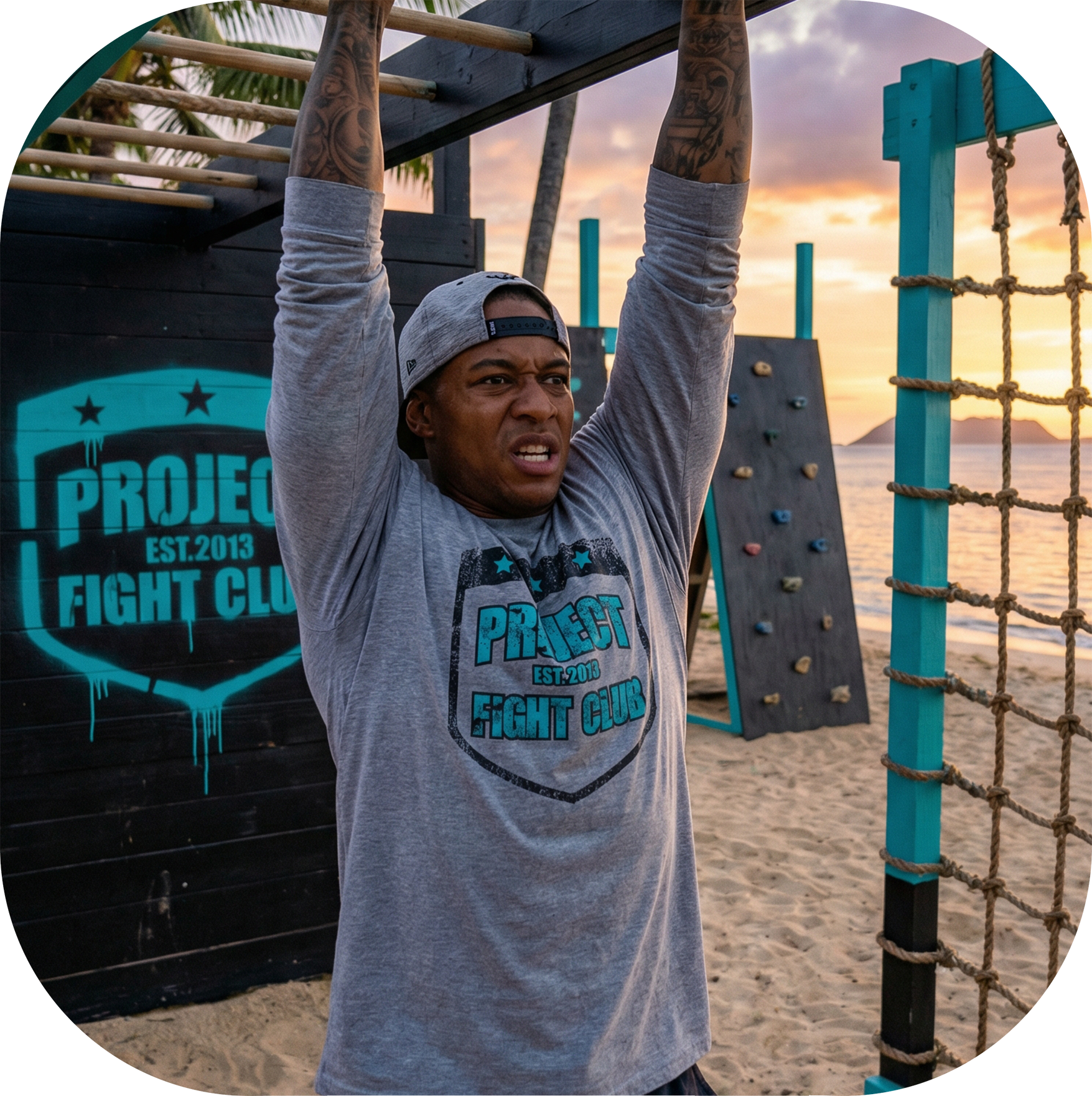 MENS GREY LONG SLEEVE TEE - FIGHT ADDICTION