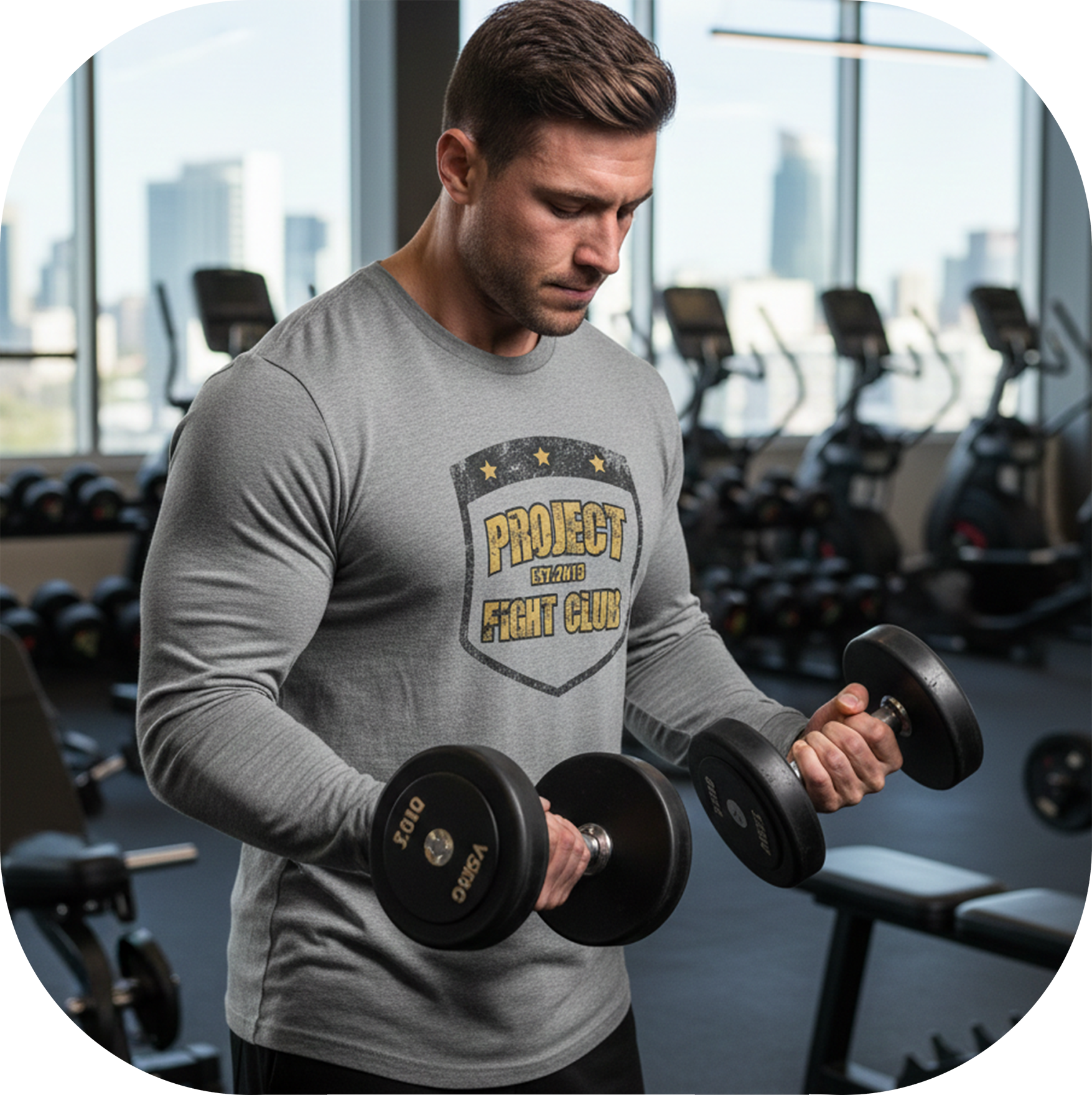 MENS GREY LONG SLEEVE TEE - PROTECT ANIMALS & WILDLIFE