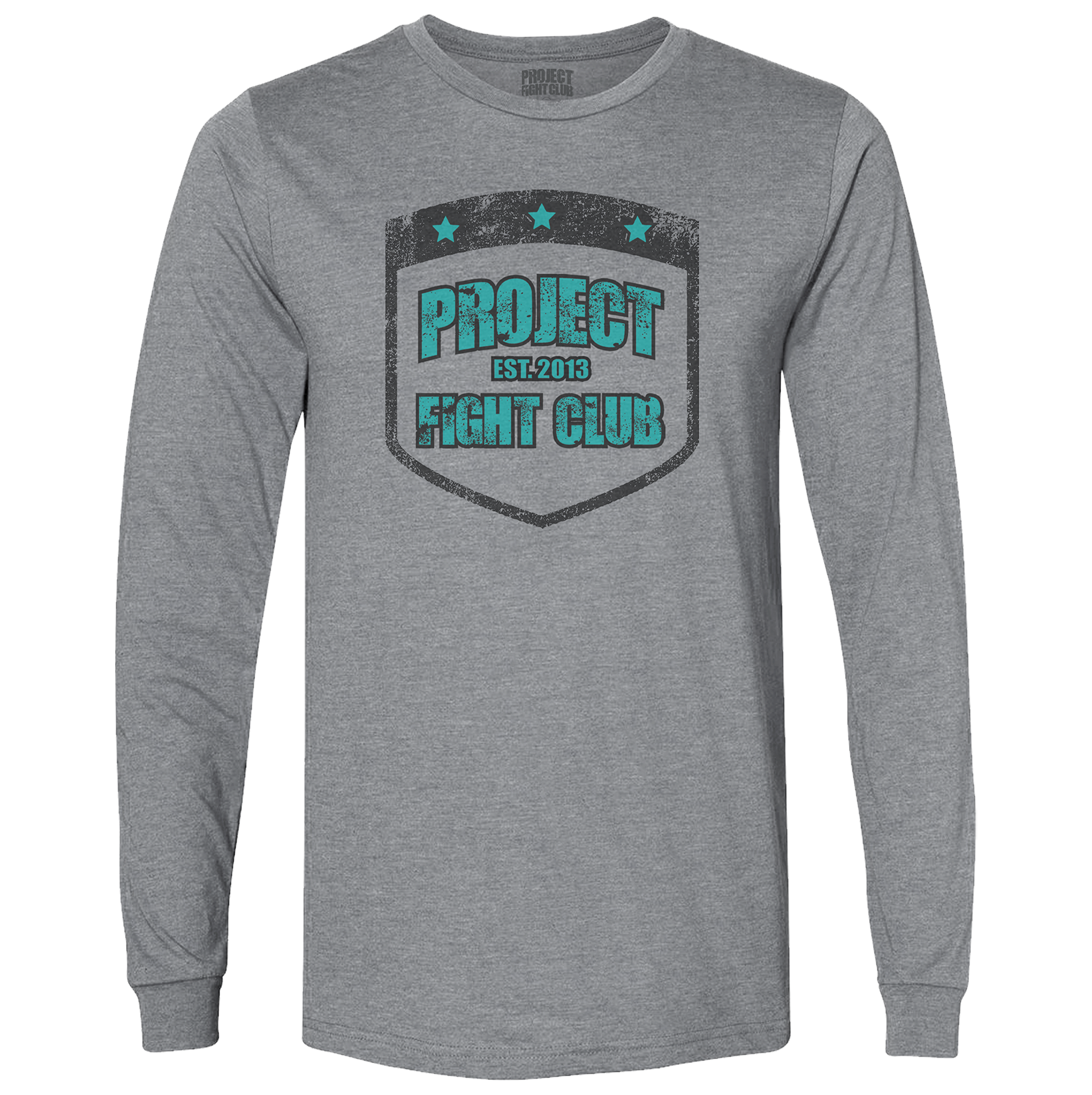 MENS GREY LONG SLEEVE TEE - FIGHT ADDICTION