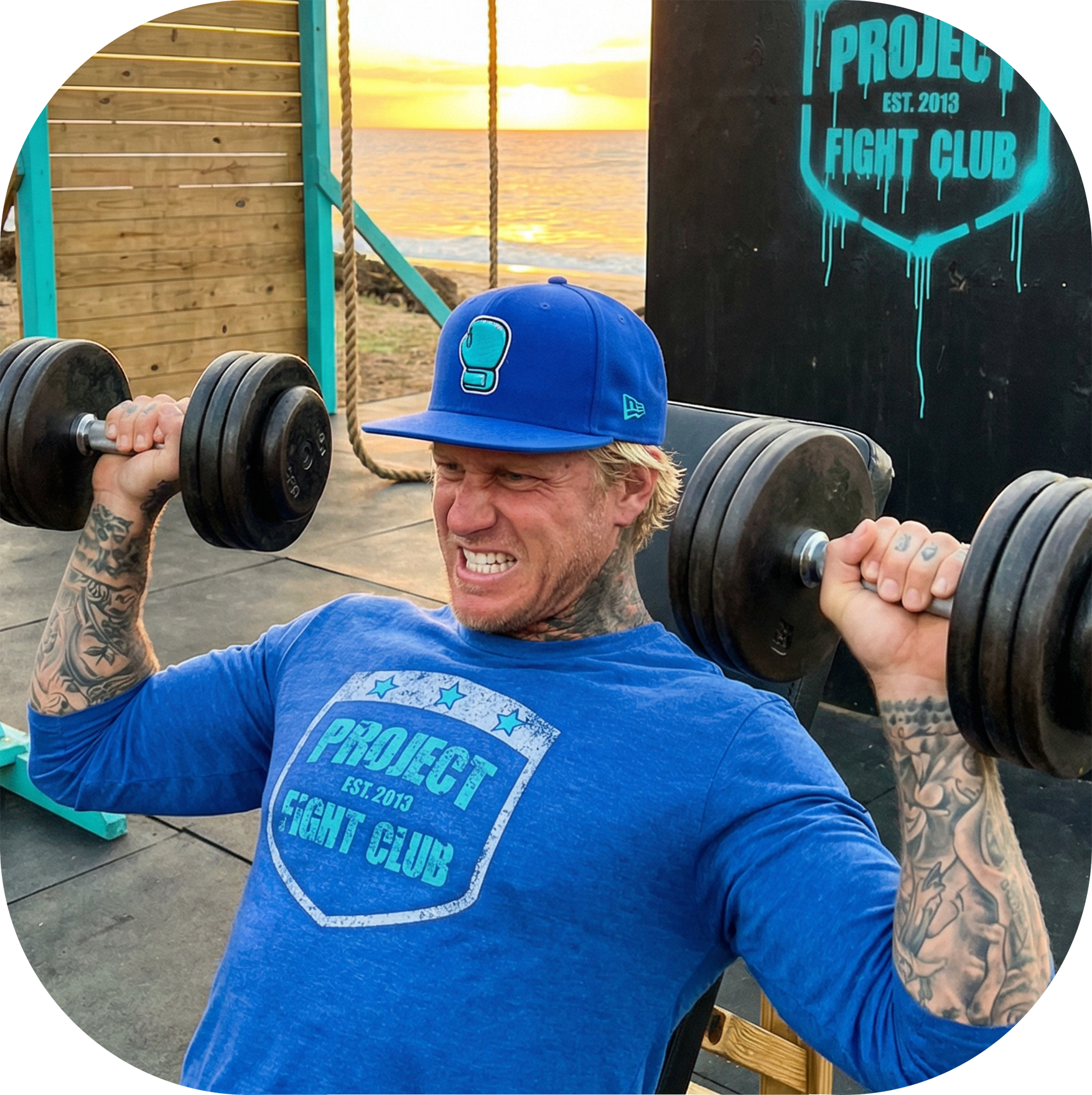 ROYAL BLUE LONG SLEEVE TEE - FIGHT ADDICTION