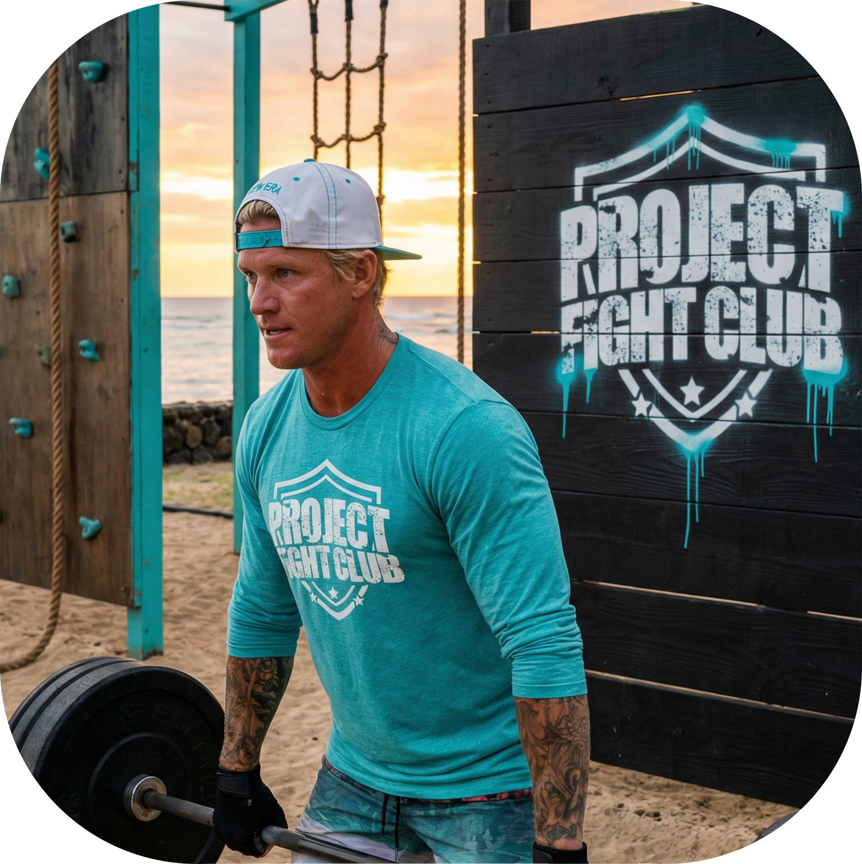TEAL LONG SLEEVE TEE - FIGHT ADDICTION