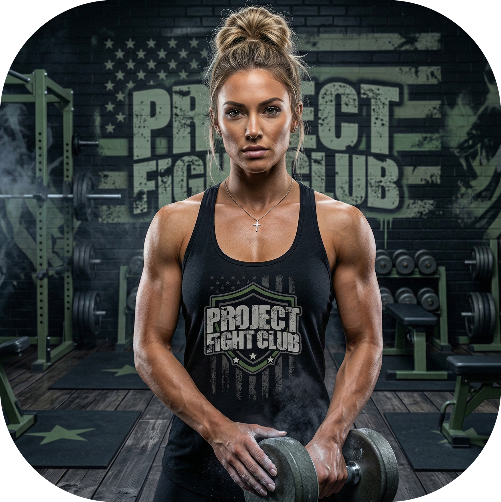 WOMENS BLACK RACERBACK TANK 2 - HONOR SOLDIERS & VETERANS