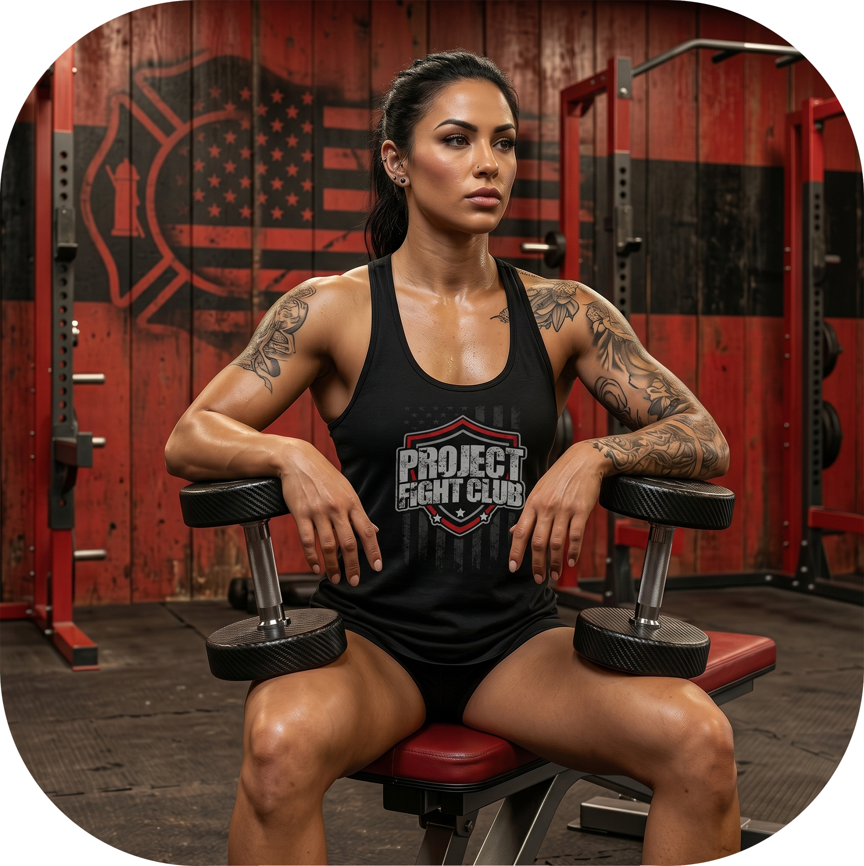 BLACK RACERBACK TANK 2 - HONOR FIREFIGHTERS & EMTs