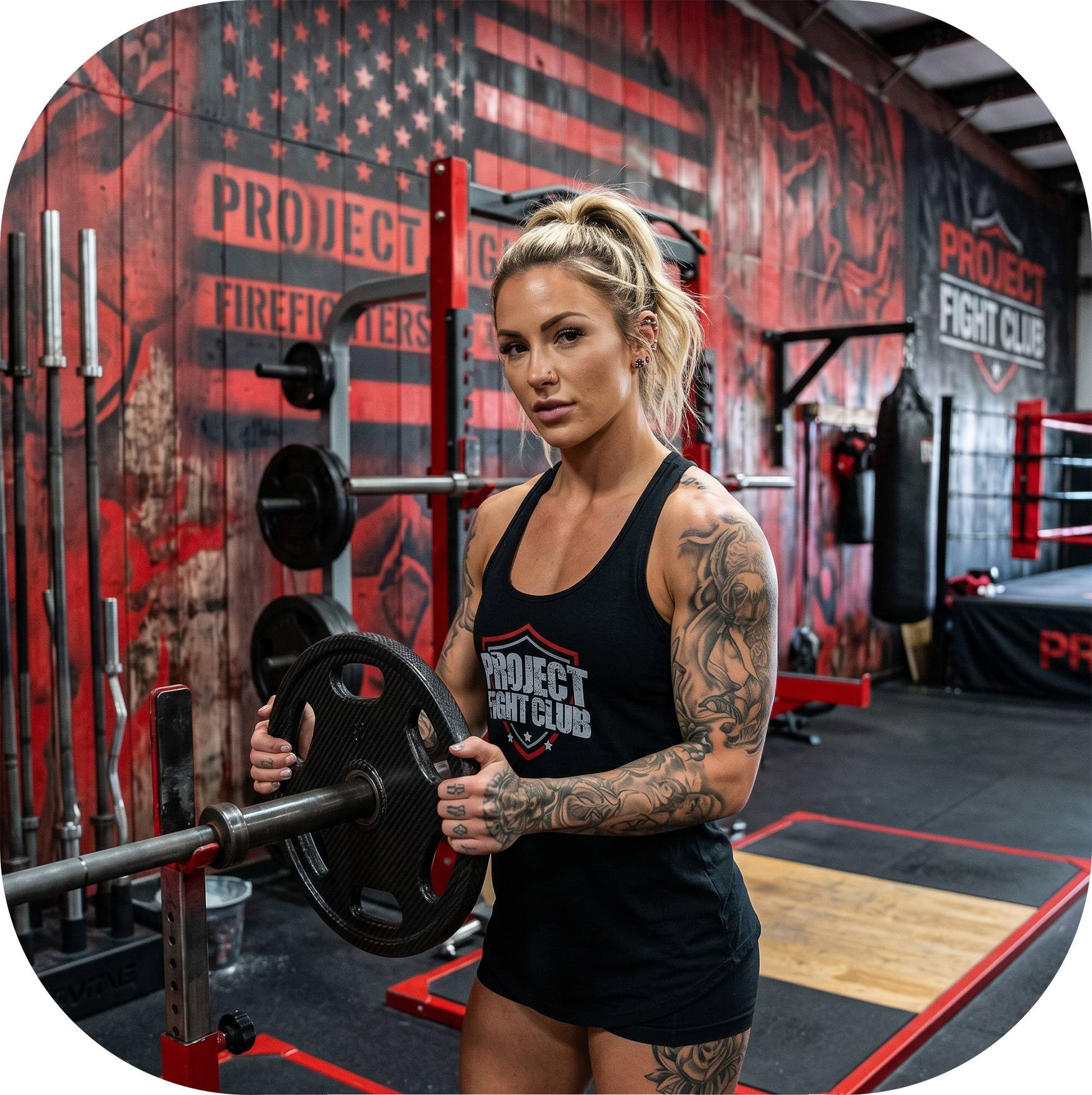 BLACK RACERBACK TANK - HONOR FIREFIGHTERS & EMTs