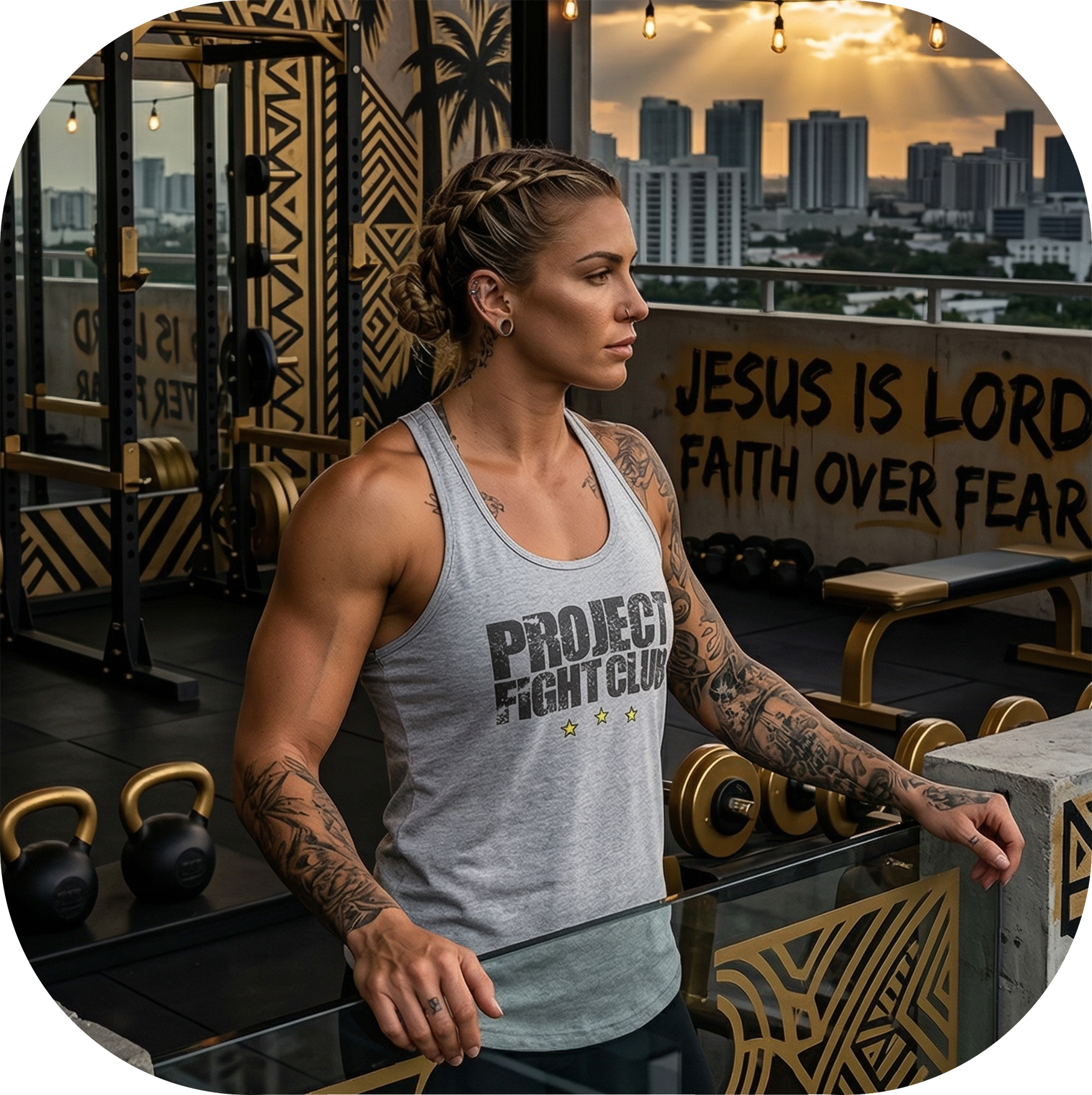 GREY RACERBACK TANK - SPREAD CHRISTIANITY