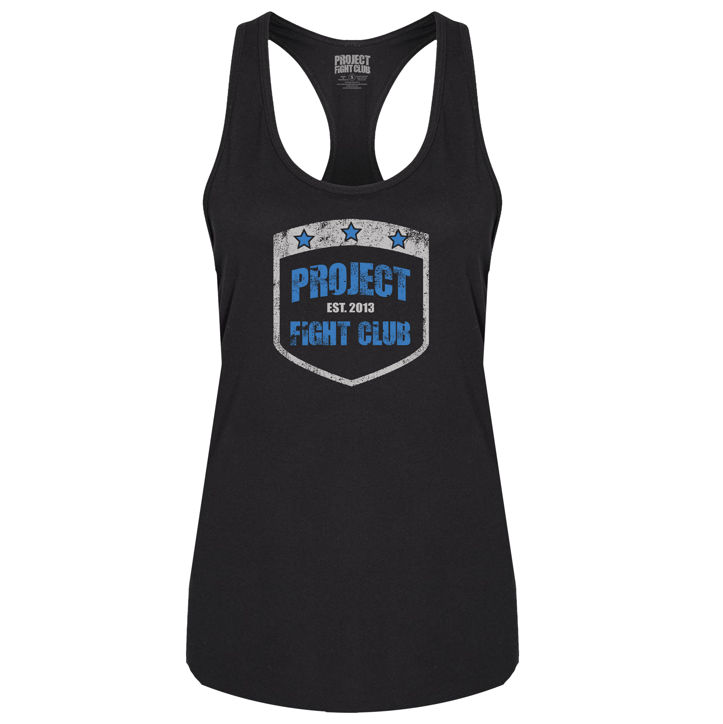 WOMENS BLACK RACERBACK TANK #3 - SUPPORT POLICE