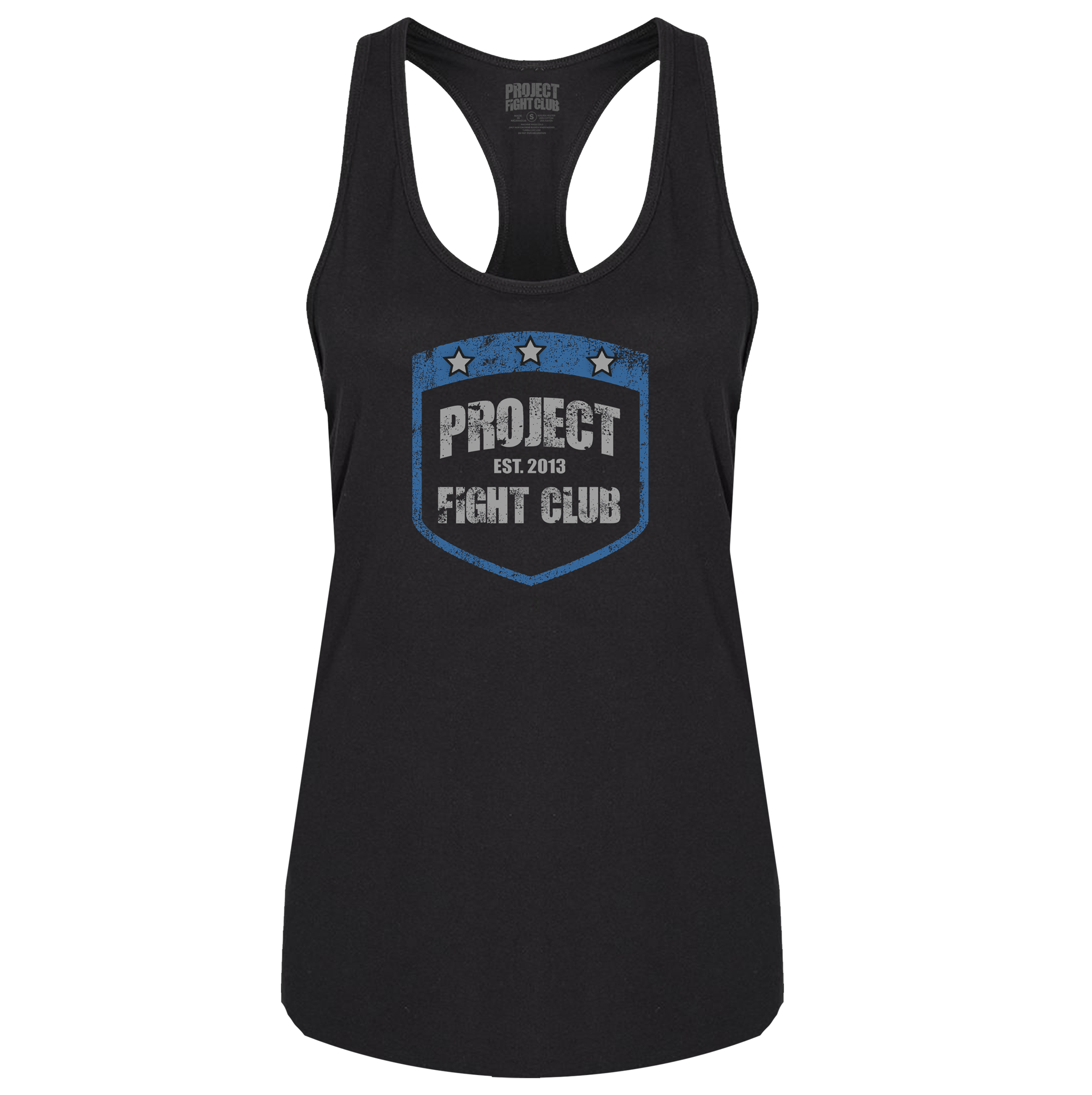 WOMENS BLACK RACERBACK TANK #4 - SUPPORT POLICE