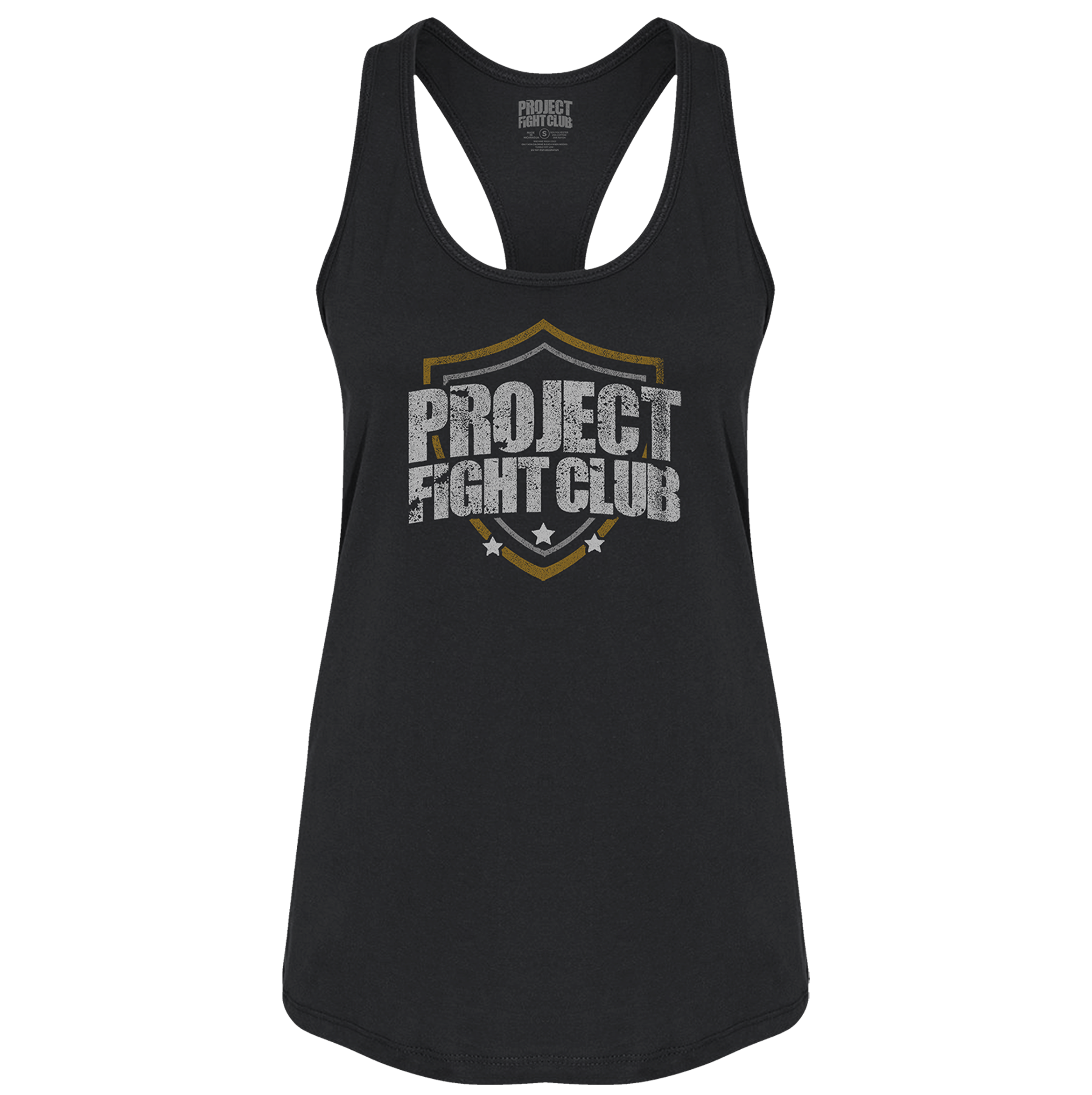 WOMENS BLACK RACERBACK TANK - PROTECT ANIMALS & WILDLIFE