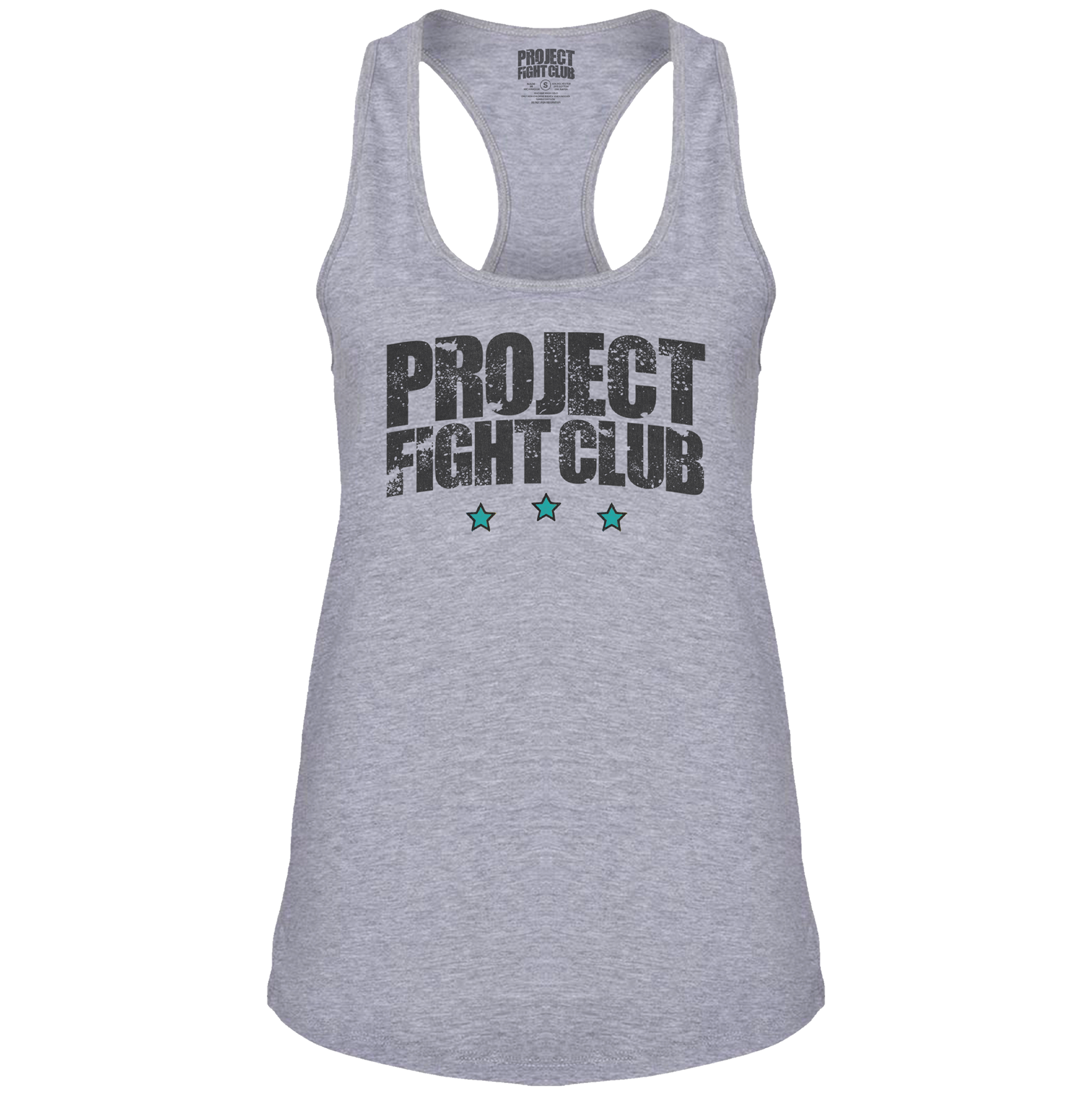 WOMENS GREY RACERBACK TANK - FIGHT ADDICTION