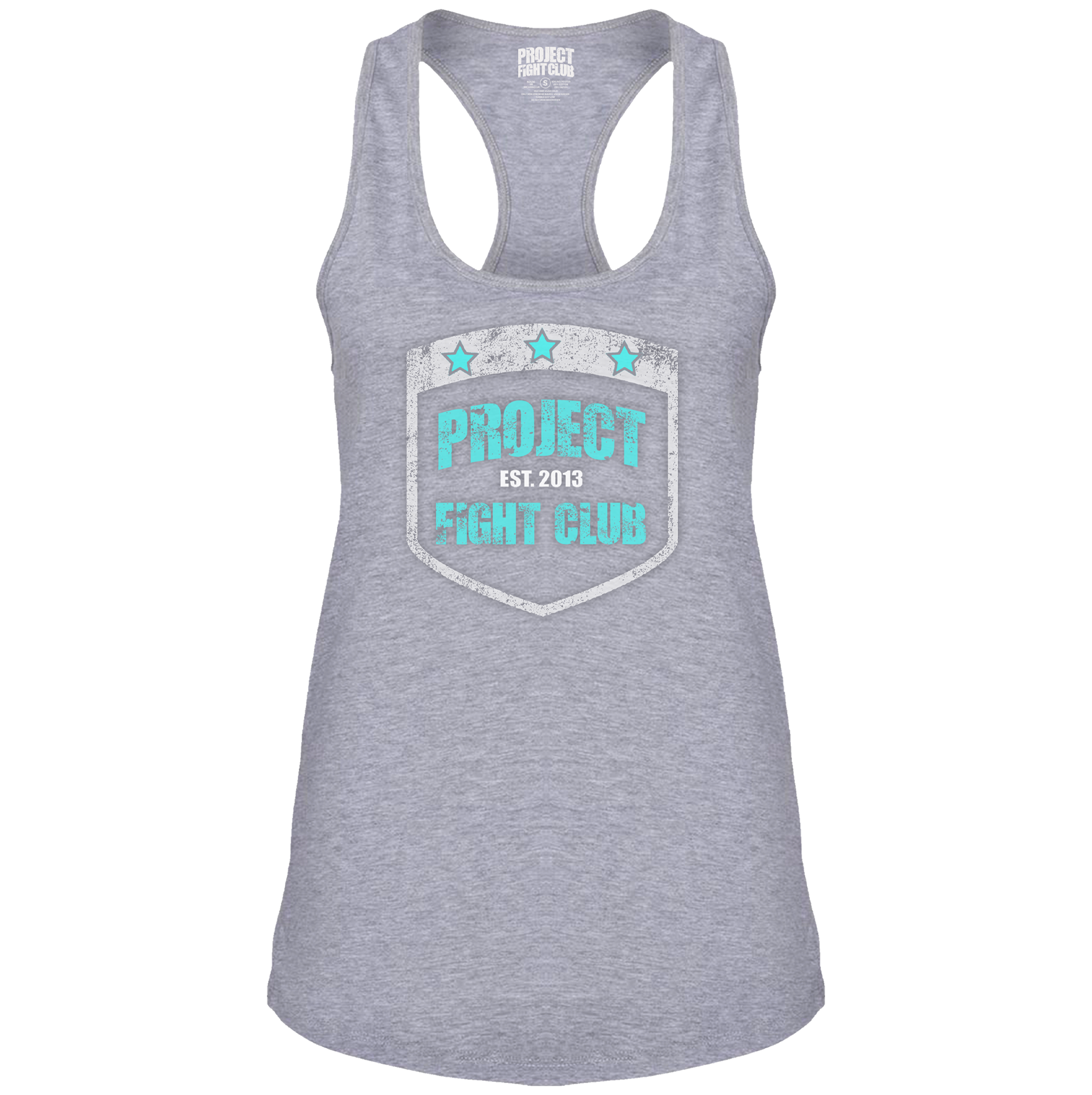 WOMENS GREY RACERBACK TANK #2 - FIGHT ADDICTION