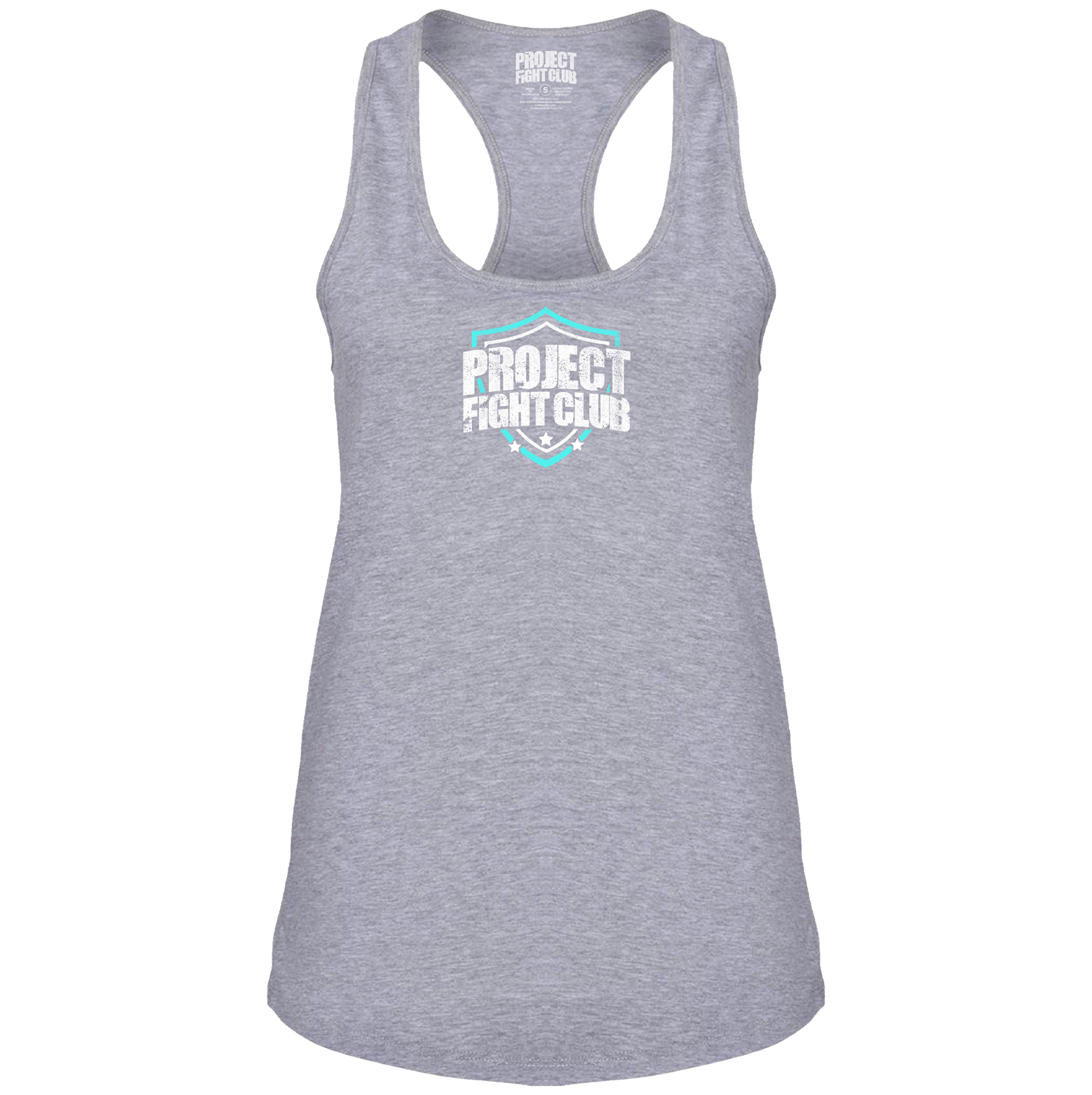 WOMENS GREY RACERBACK TANK #3 - FIGHT ADDICTION