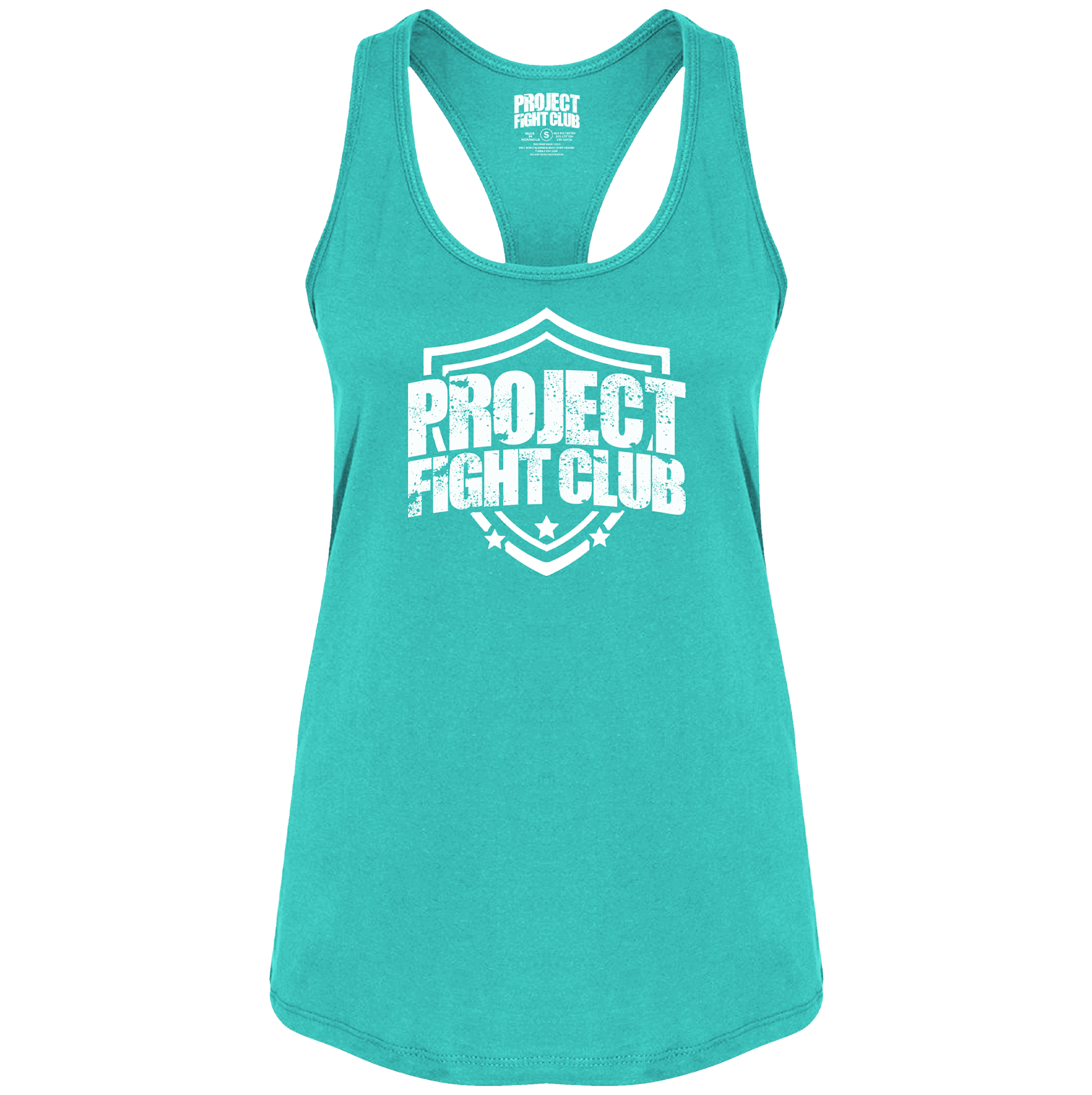 WOMENS TEAL RACERBACK TANK - FIGHT ADDICTION