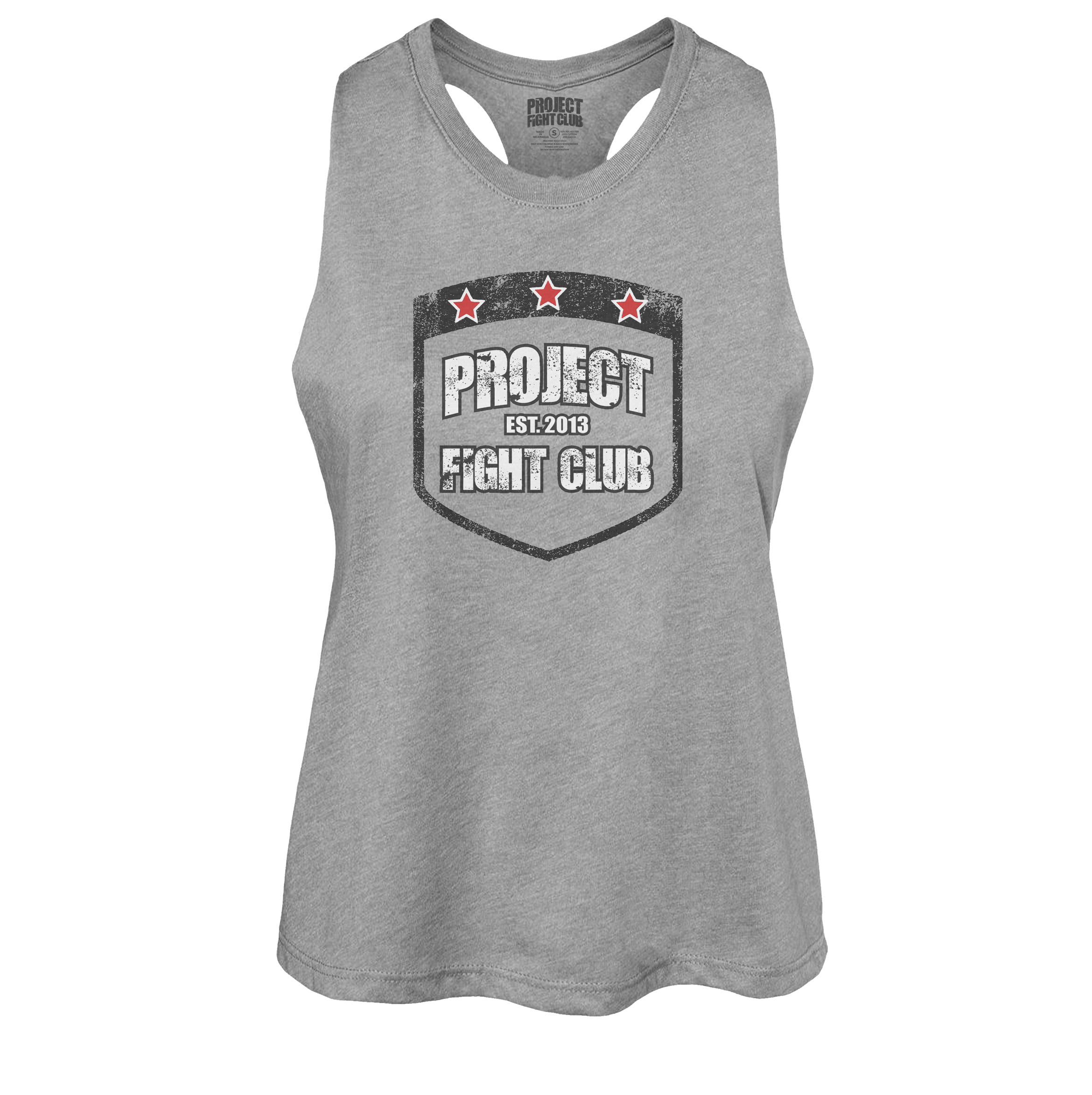 DEEP HEATHER CROPPED RACERBACK TANK 2 - HONOR FIREFIGHTERS & EMTs