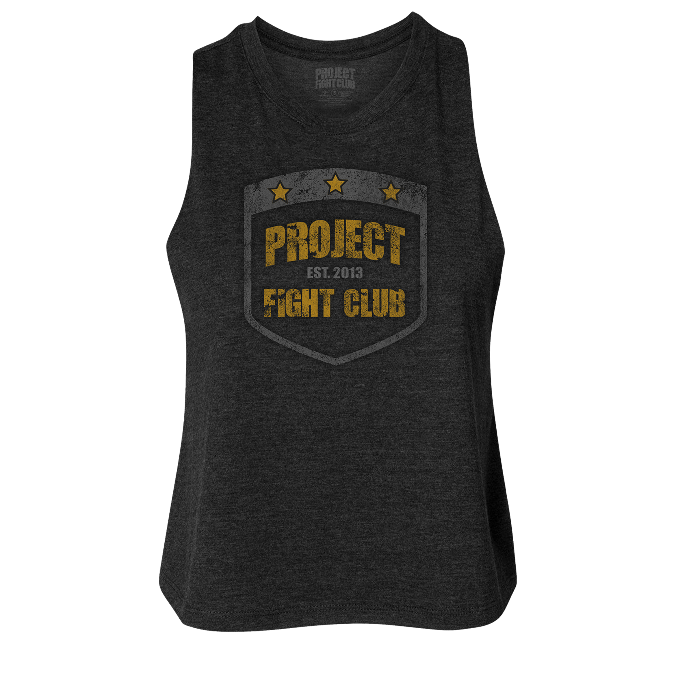 BLACK CROPPED RACERBACK TANK #3 - PROTECT ANIMALS & WILDLIFE
