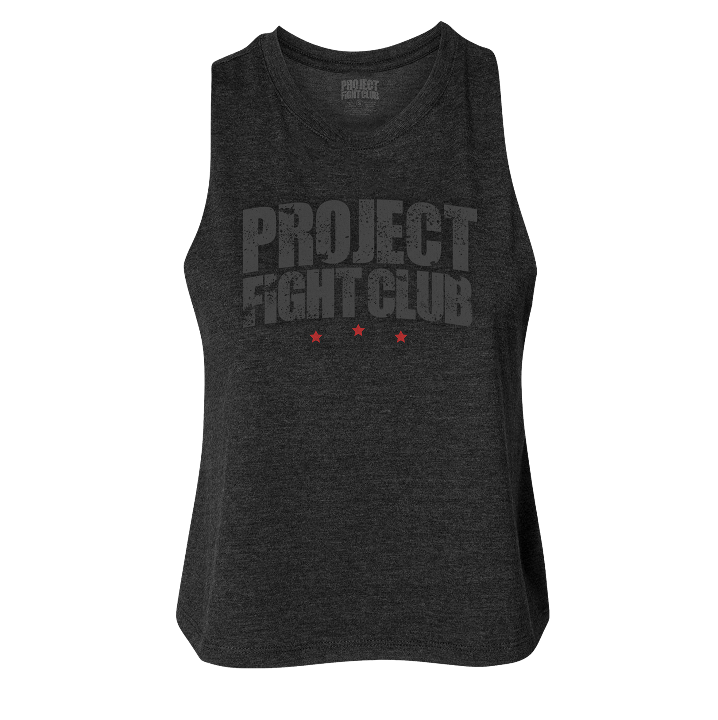 BLACK CROPPED RACERBACK TANK - HONOR FIREFIGHTERS & EMTs