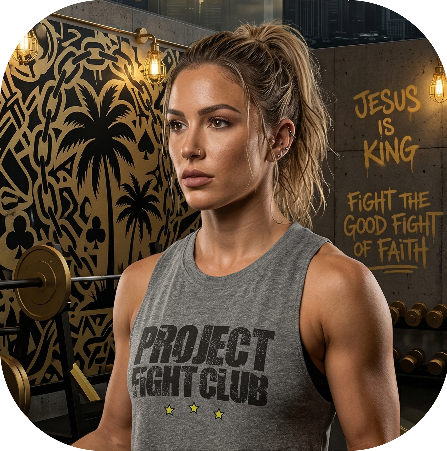 DEEP HEATHER CROPPED RACERBACK TANK - SPREAD CHRISTIANITY