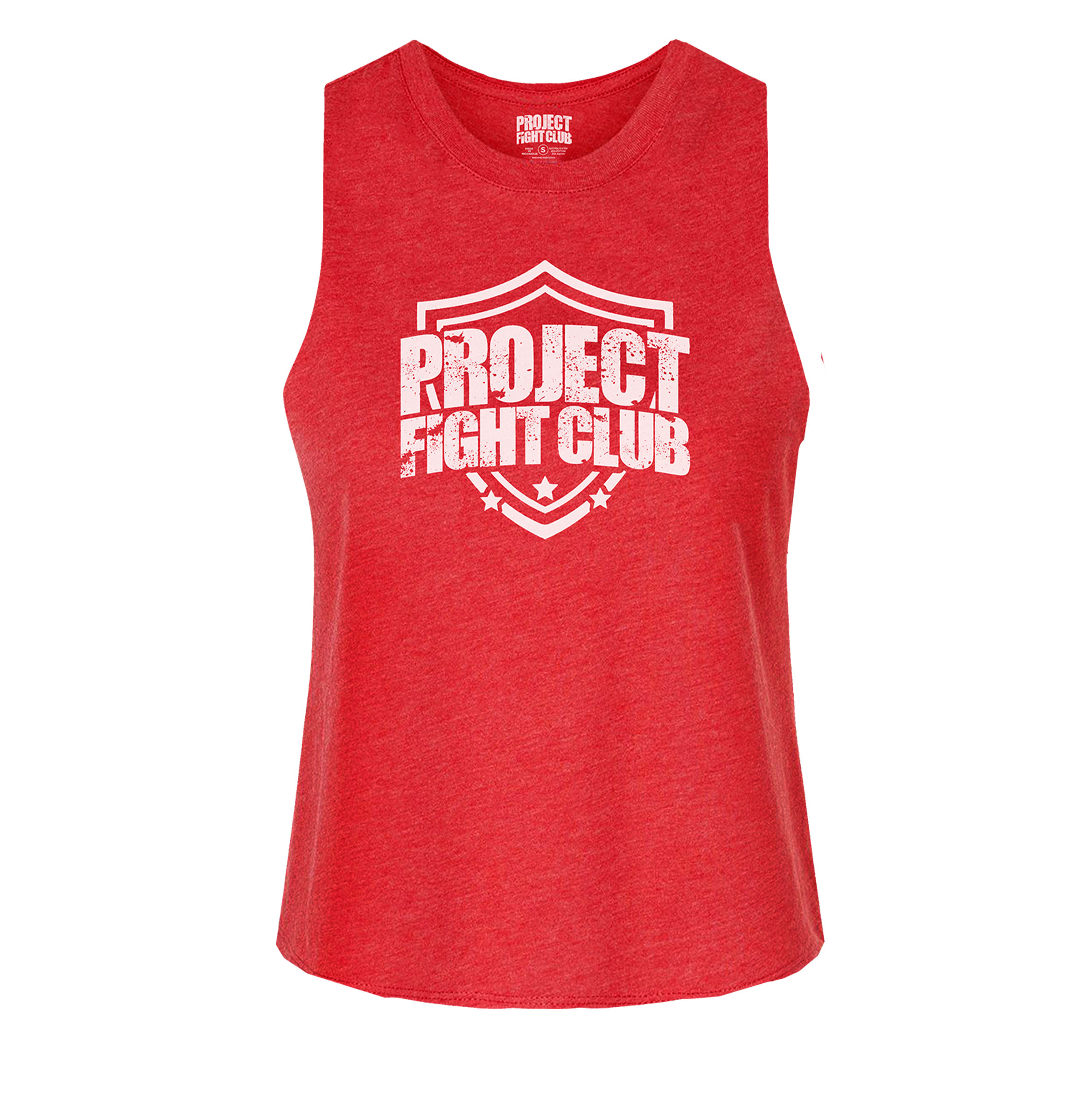 RED CROPPED RACERBACK TANK - HONOR FIREFIGHTERS & EMTs